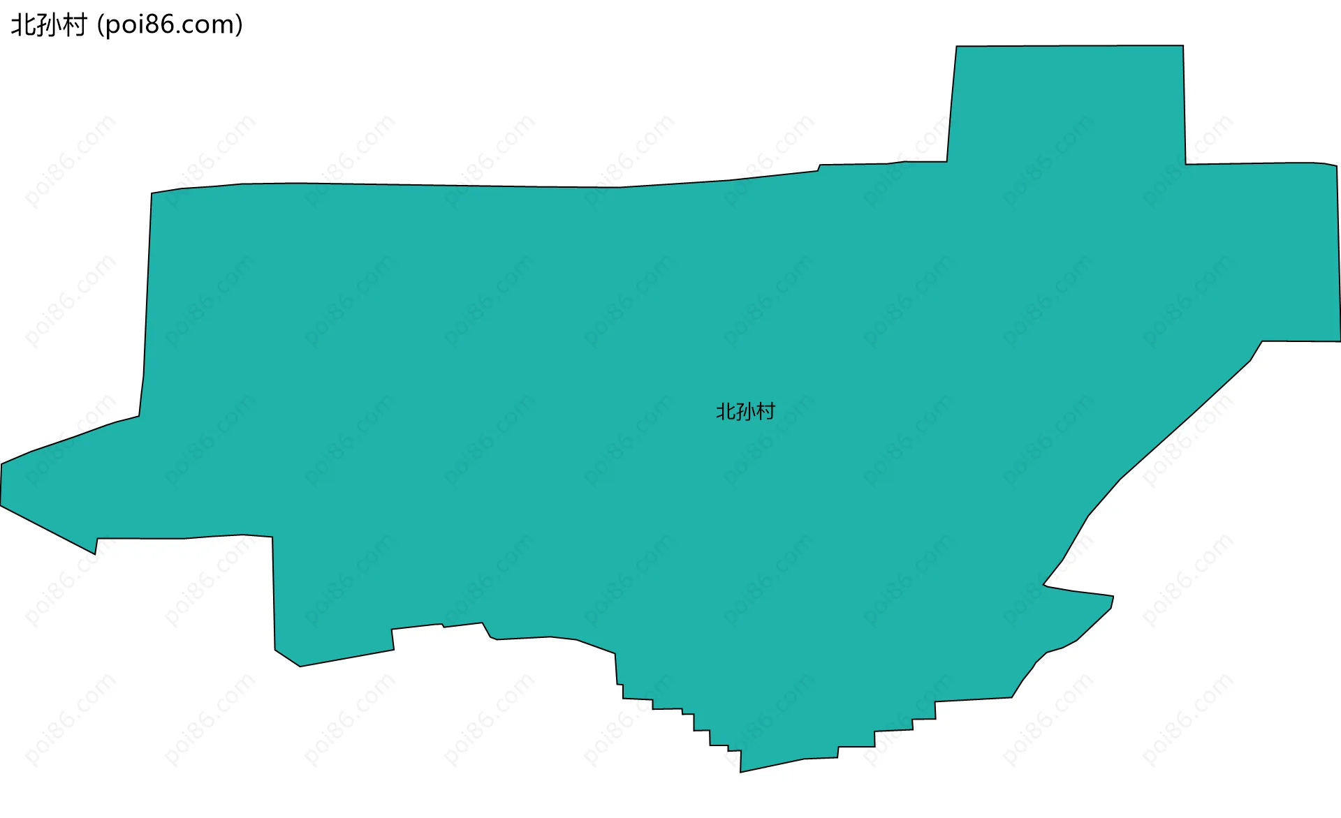 北孙村边界地图