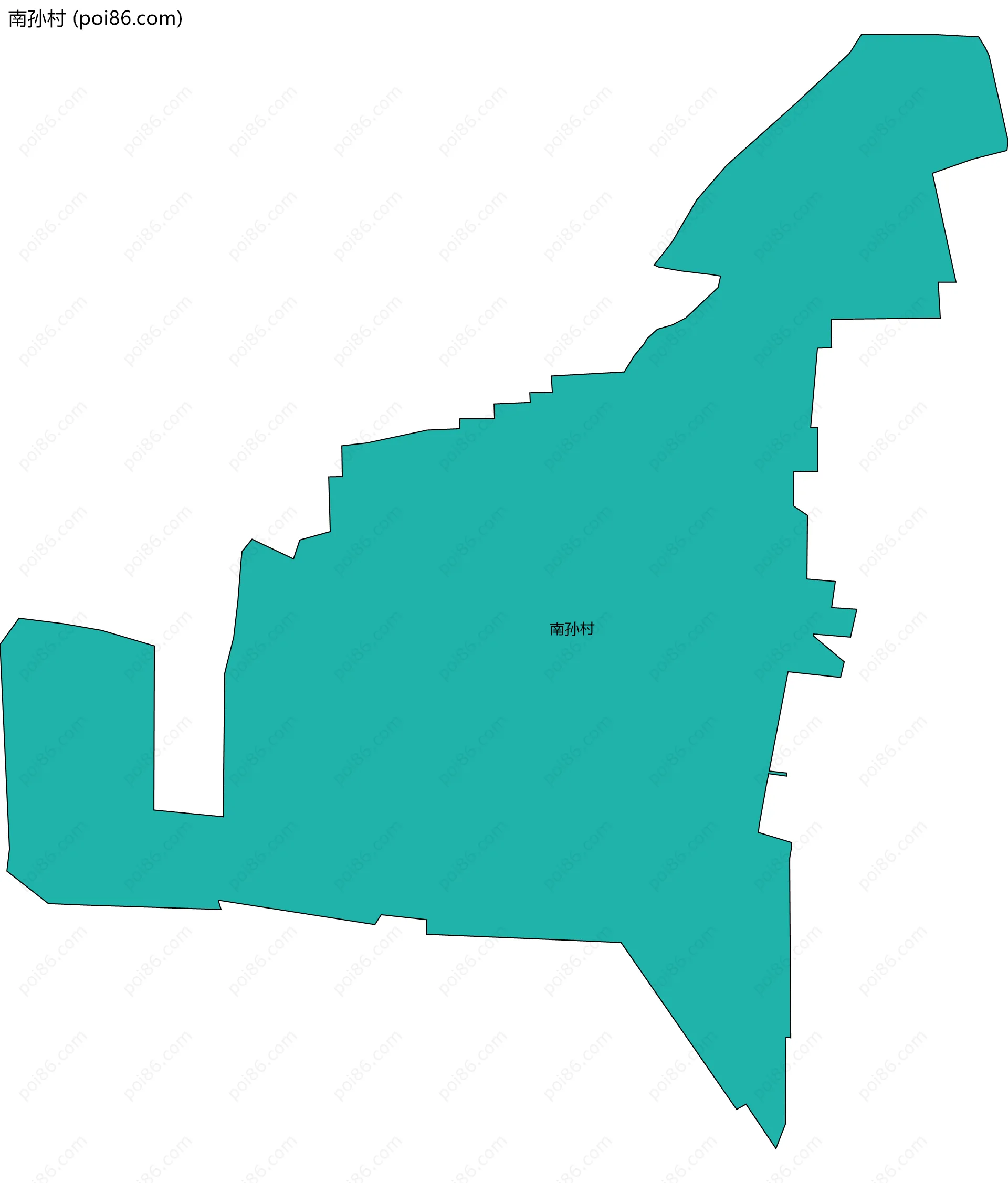 南孙村边界地图