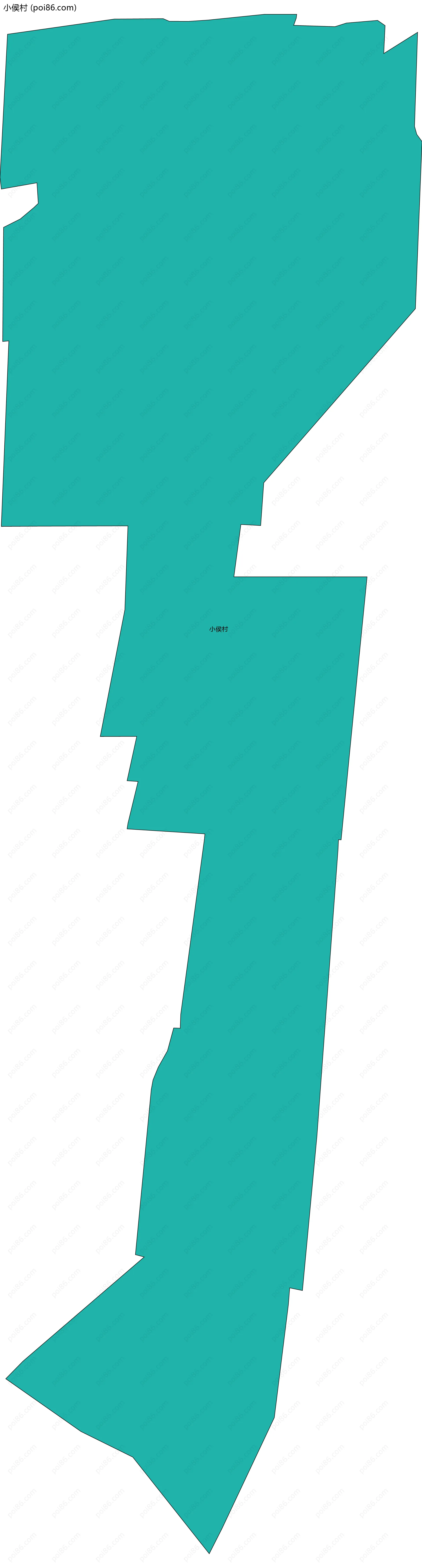 小侯村边界地图