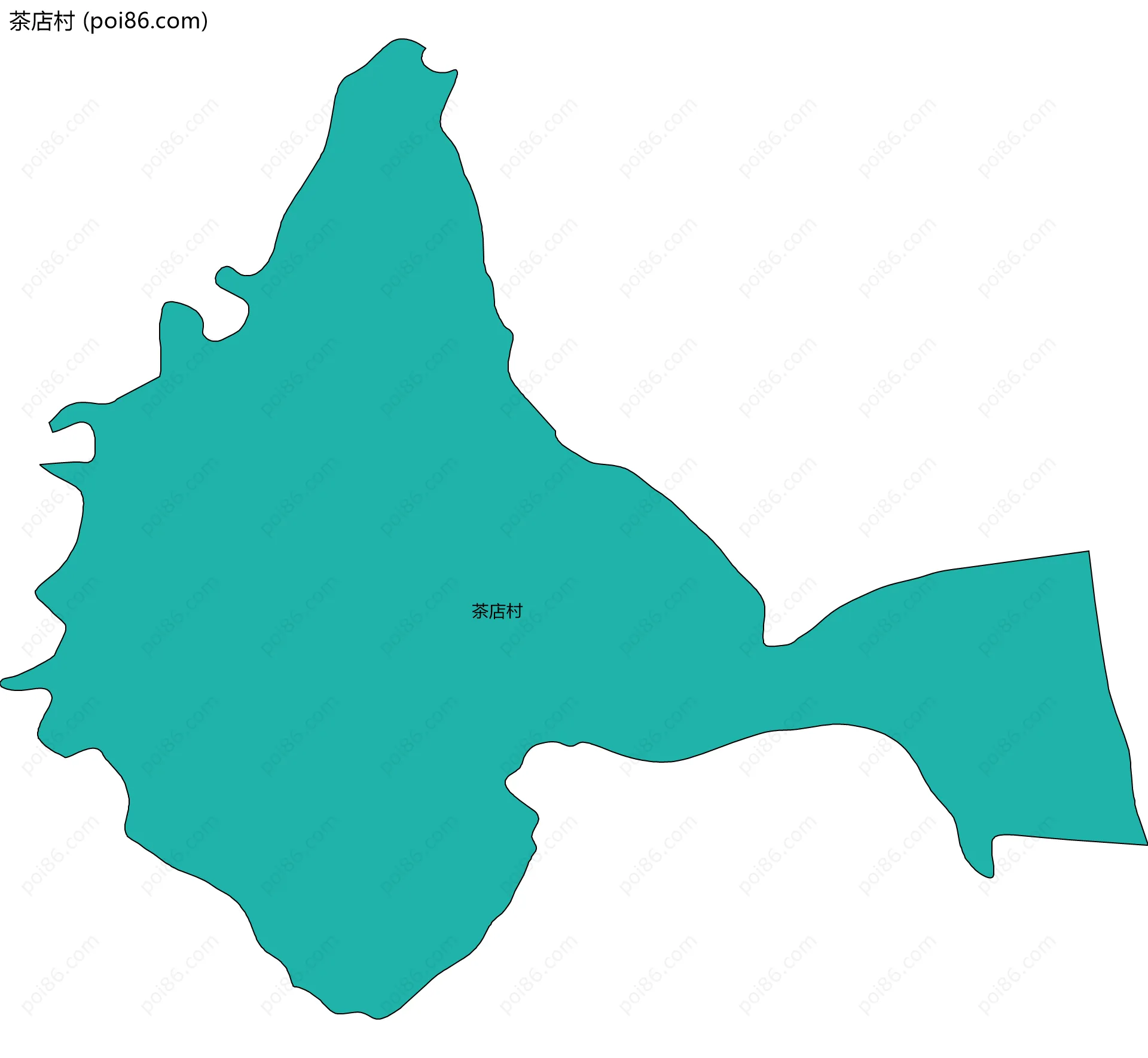 茶店村边界地图