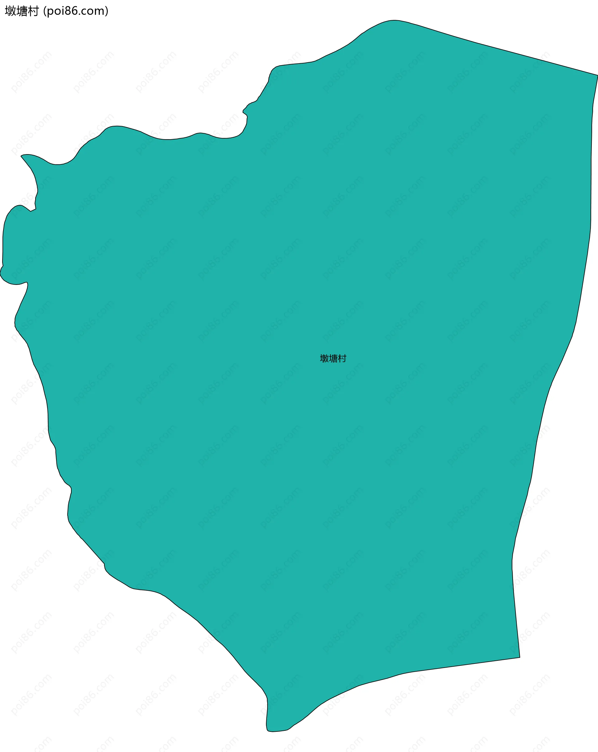 墩塘村边界地图