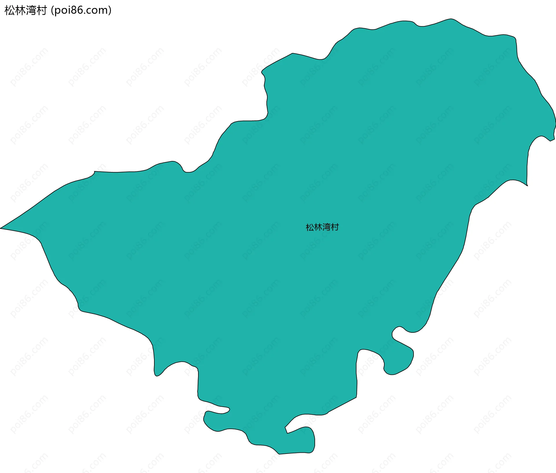 松林湾村边界地图