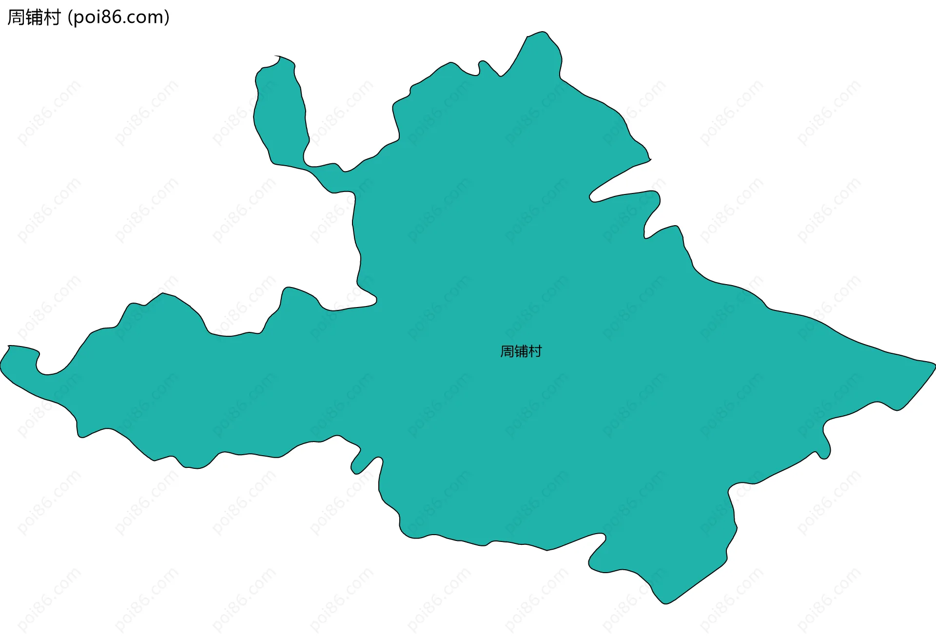 周铺村边界地图