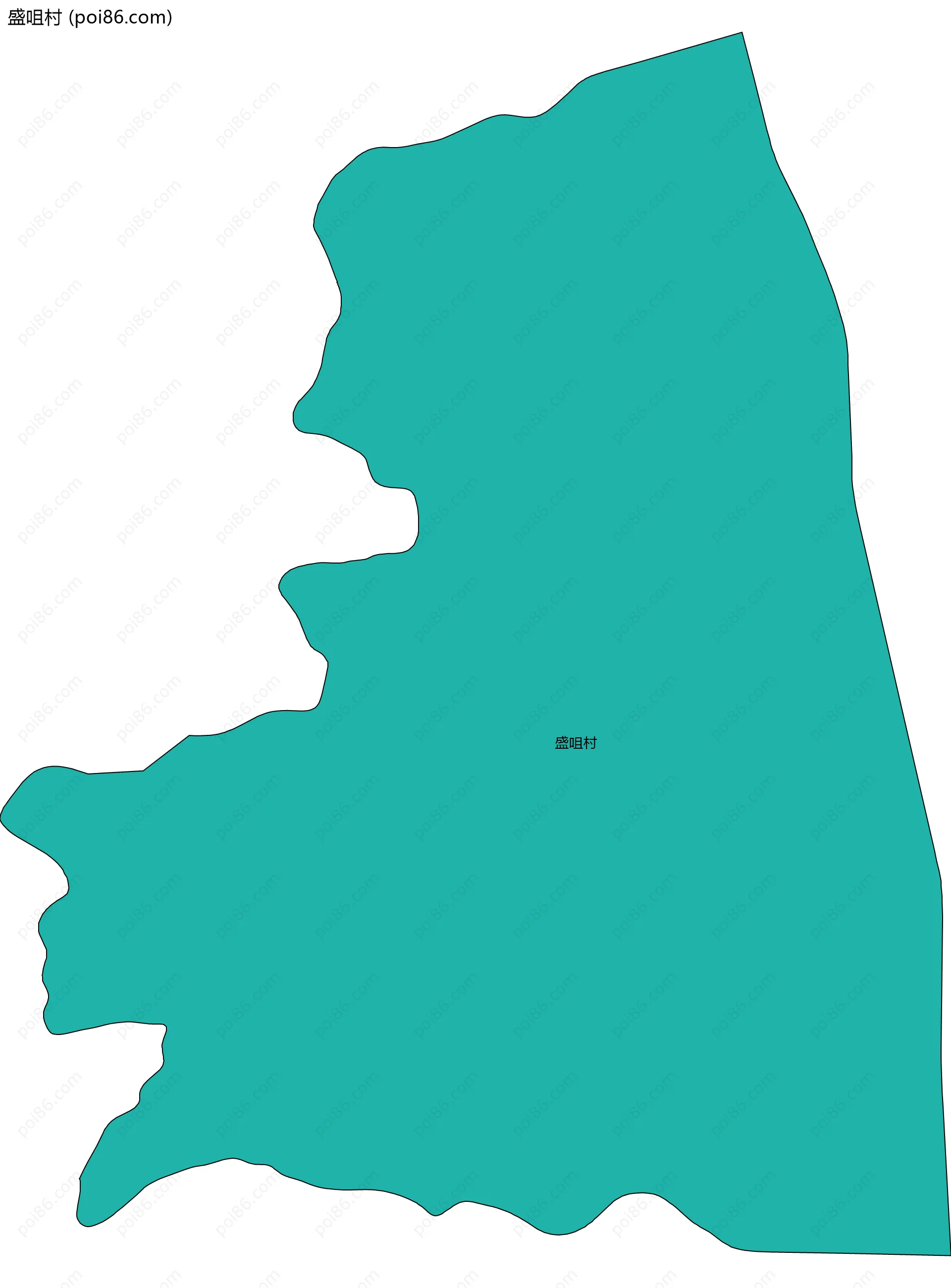 盛咀村边界地图