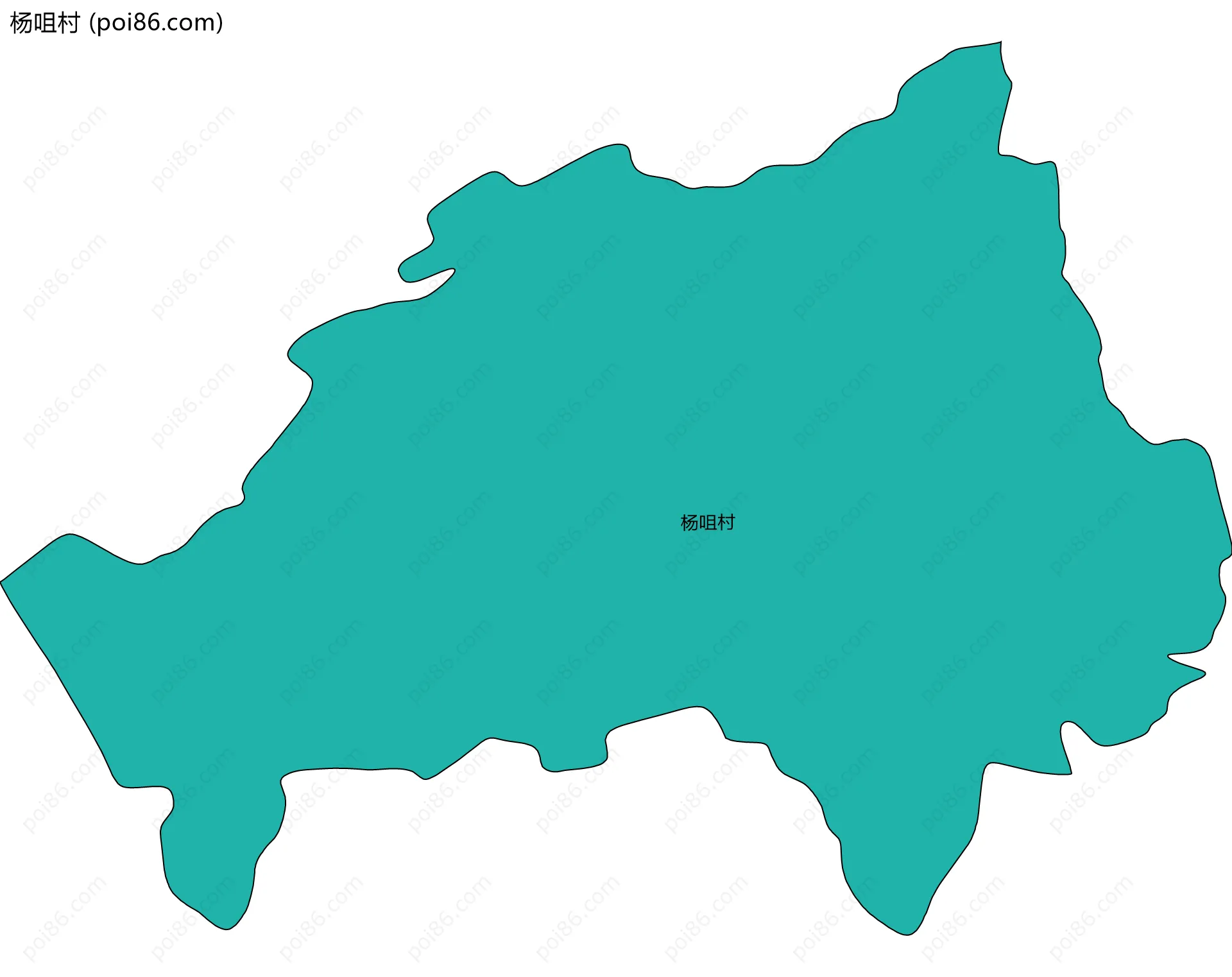 杨咀村边界地图