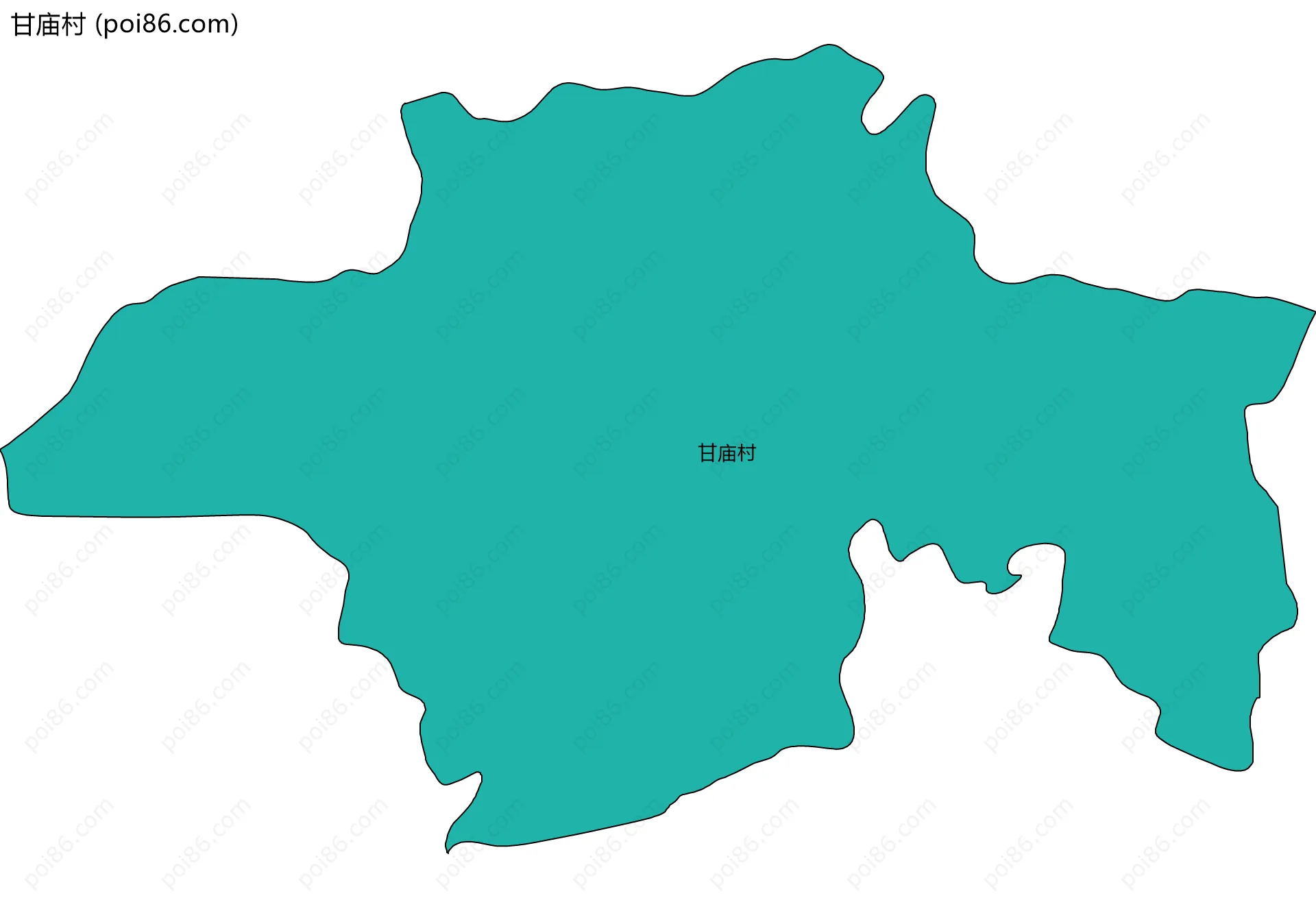 甘庙村边界地图