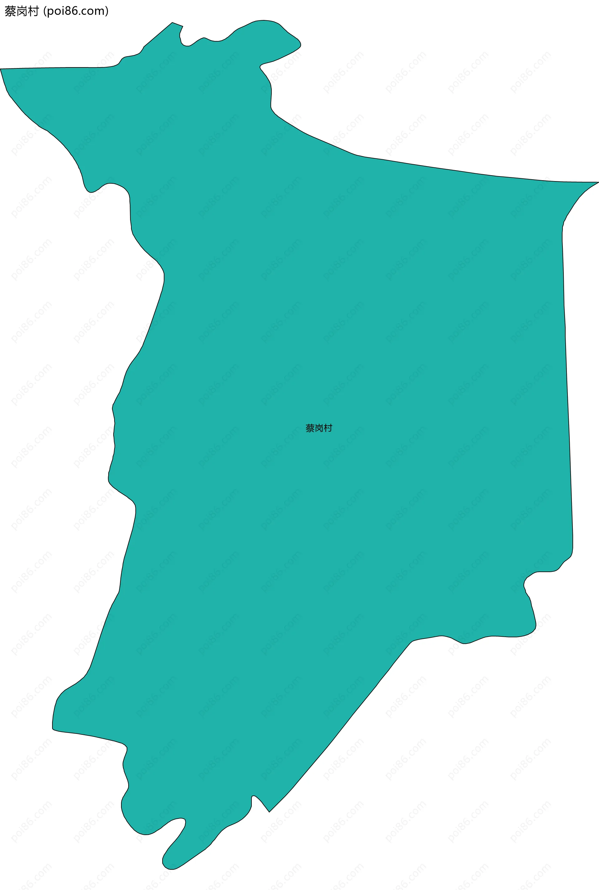 蔡岗村边界地图