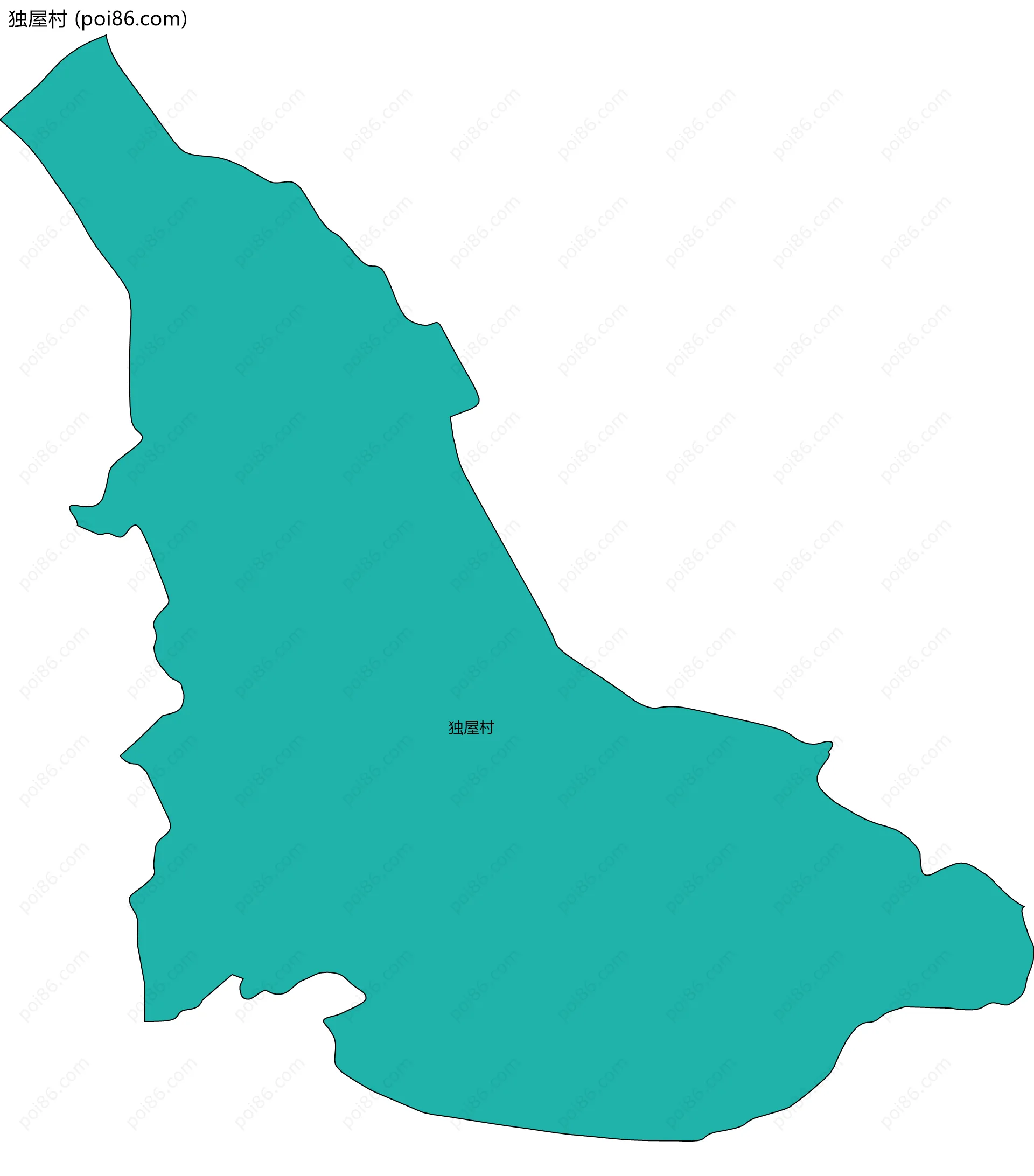 独屋村边界地图