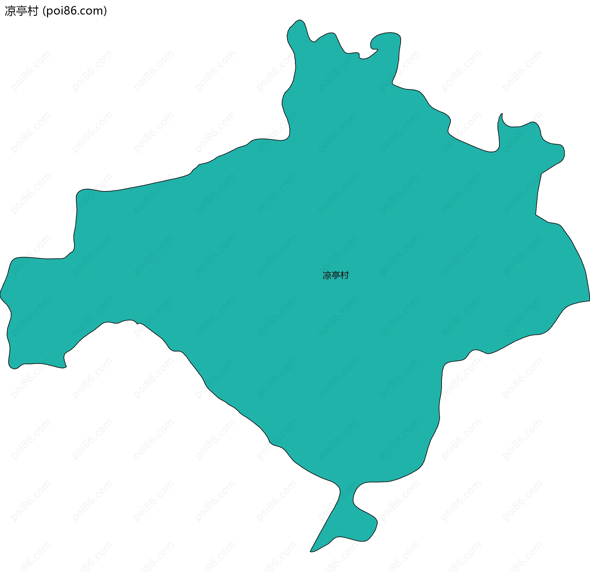 凉亭村边界地图