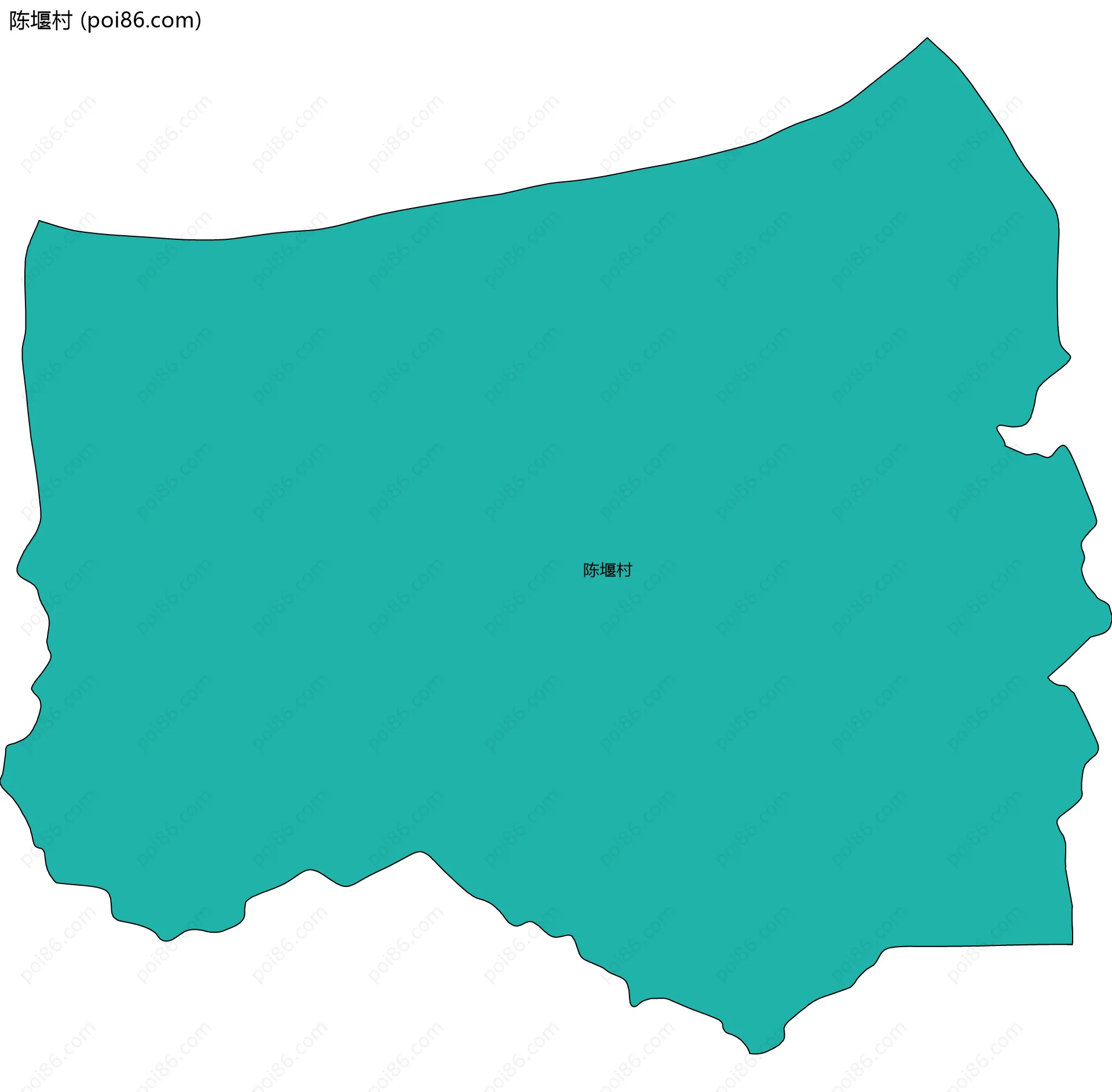 陈堰村边界地图