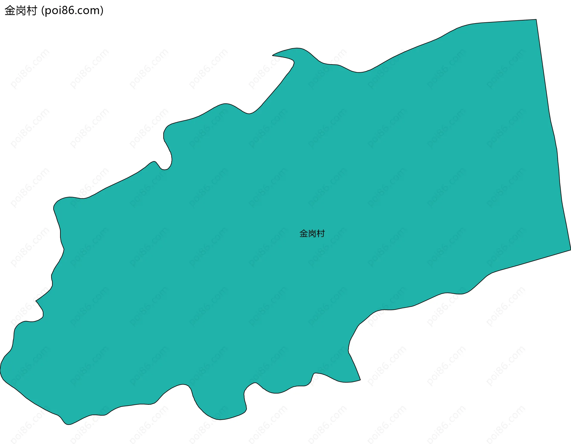 金岗村边界地图