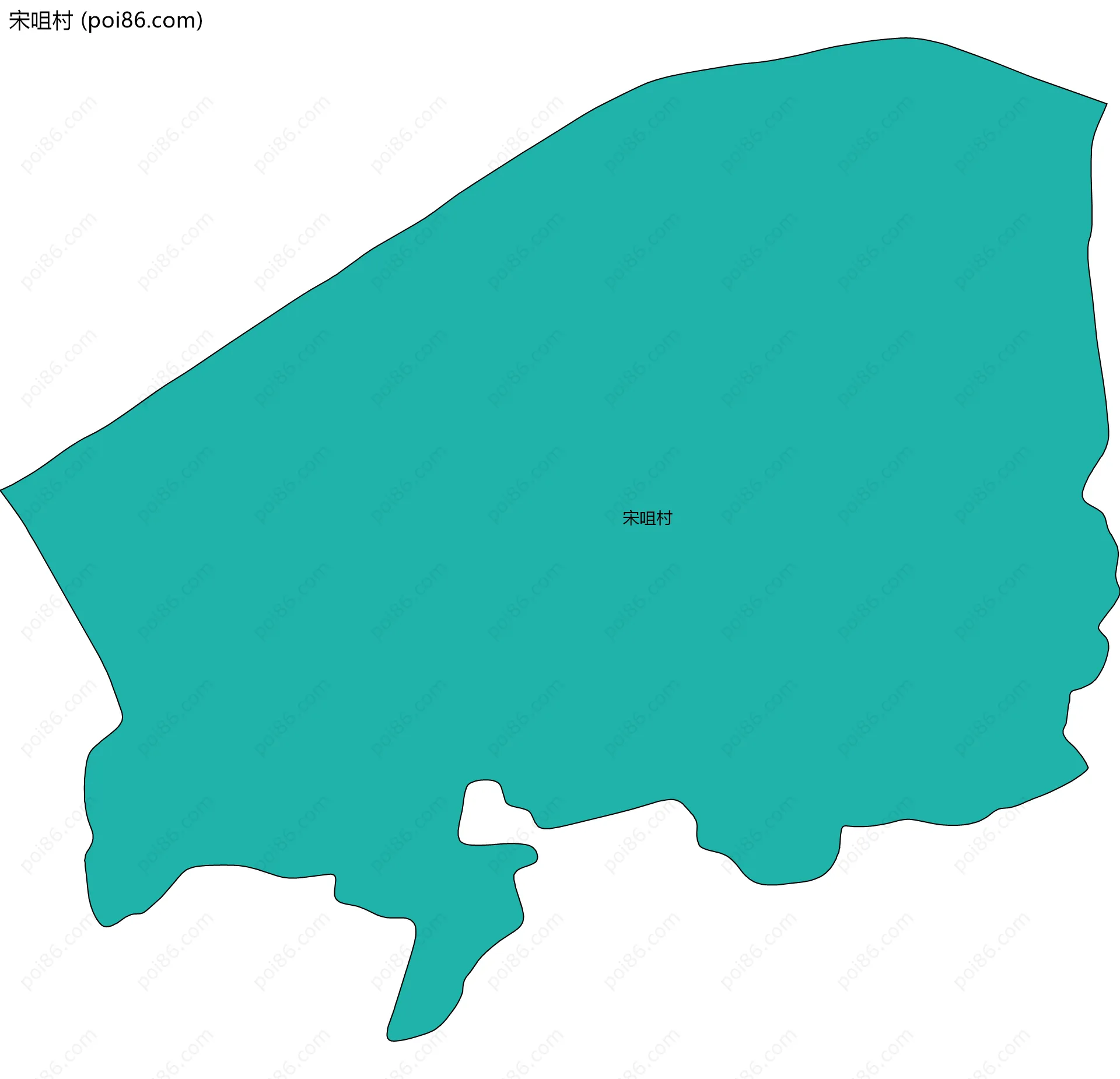 宋咀村边界地图