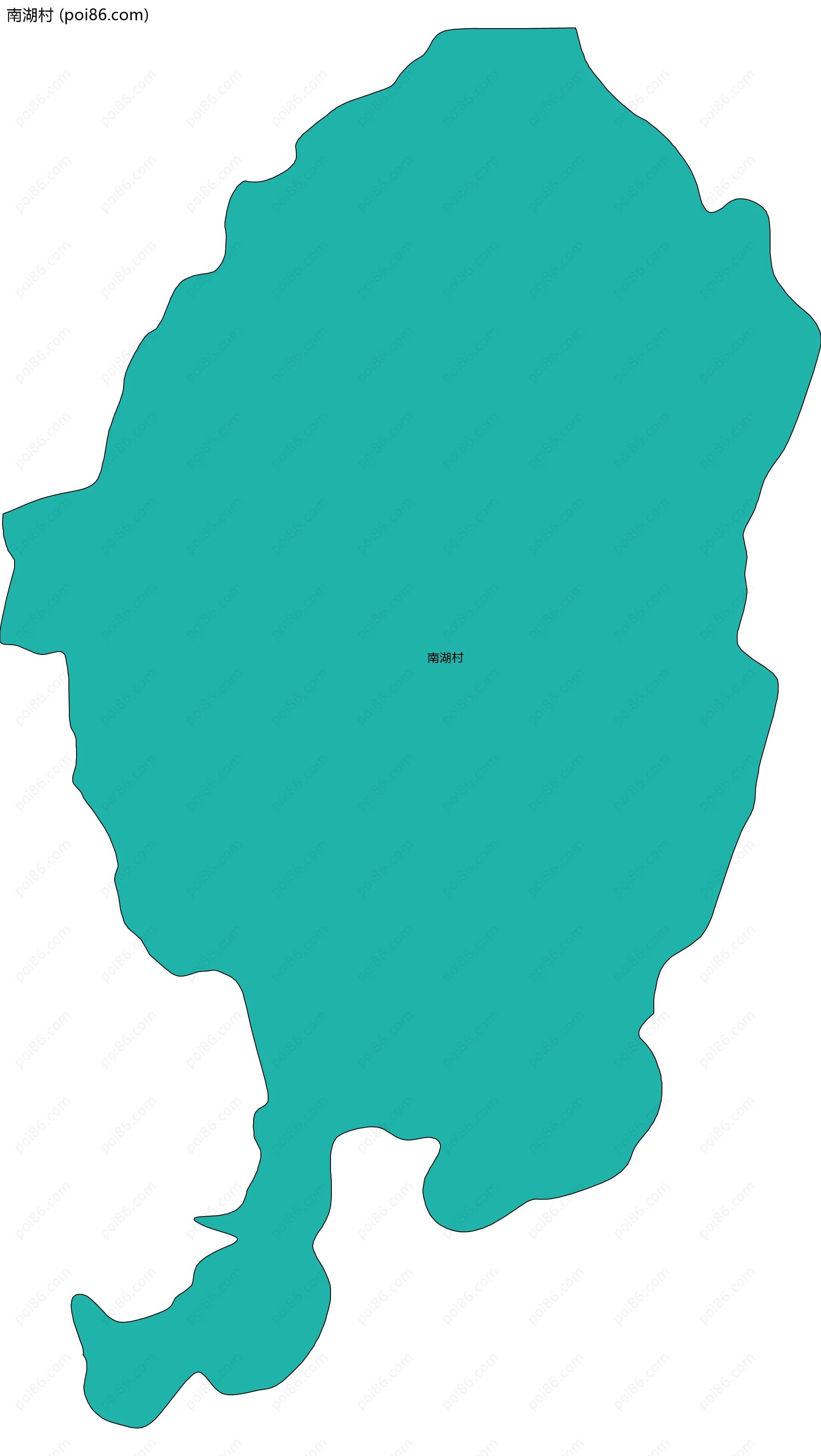 南湖村边界地图