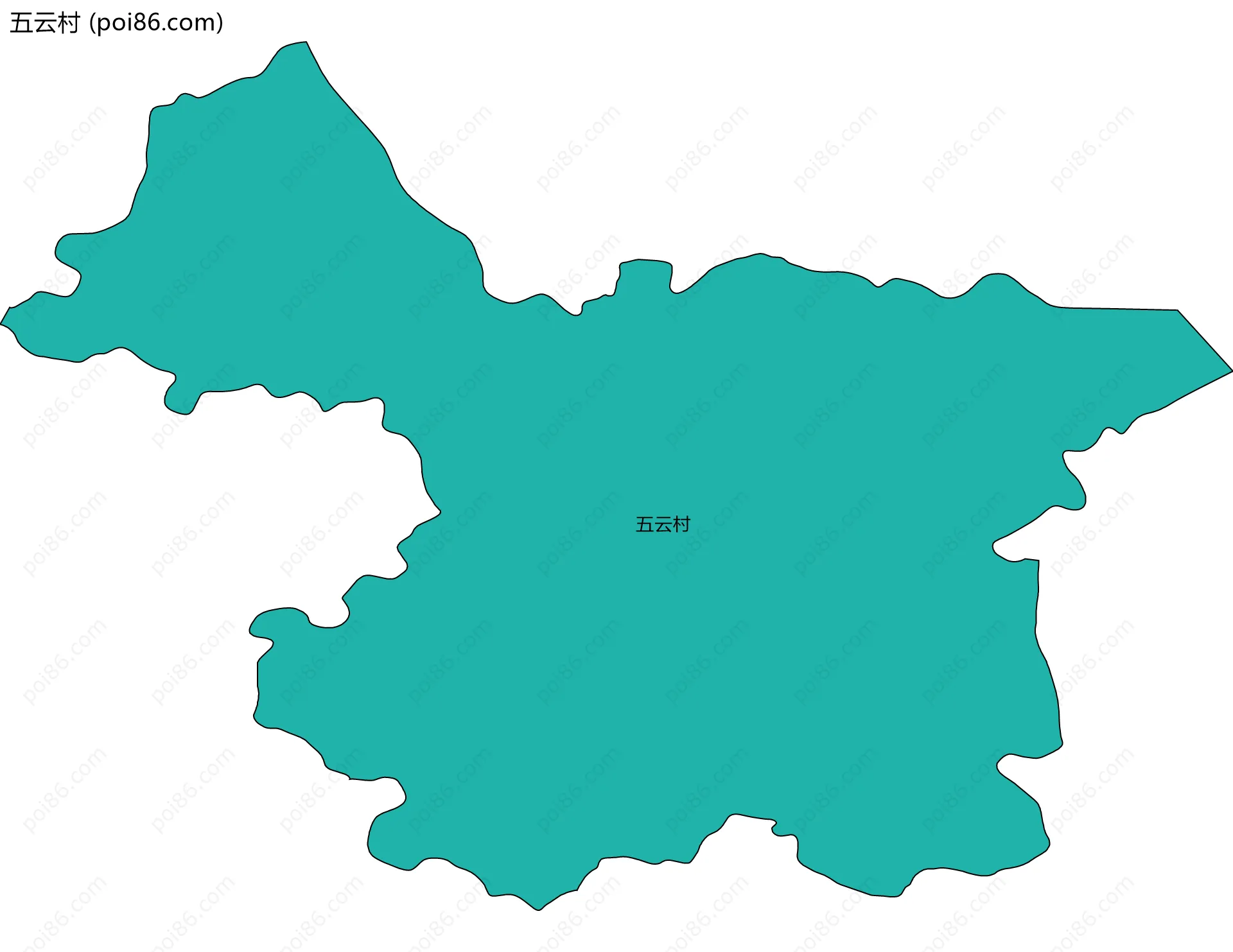 五云村边界地图
