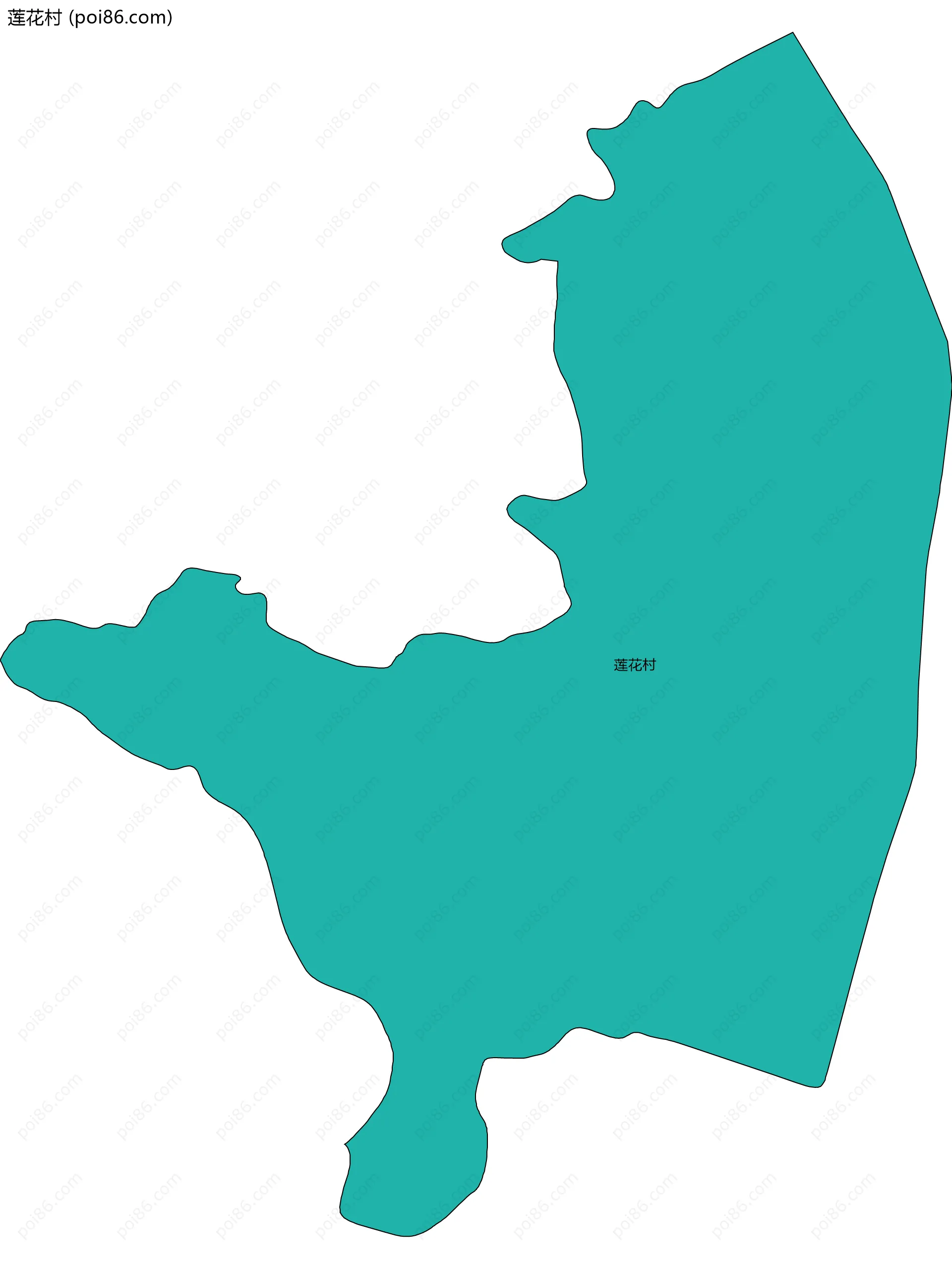 莲花村边界地图