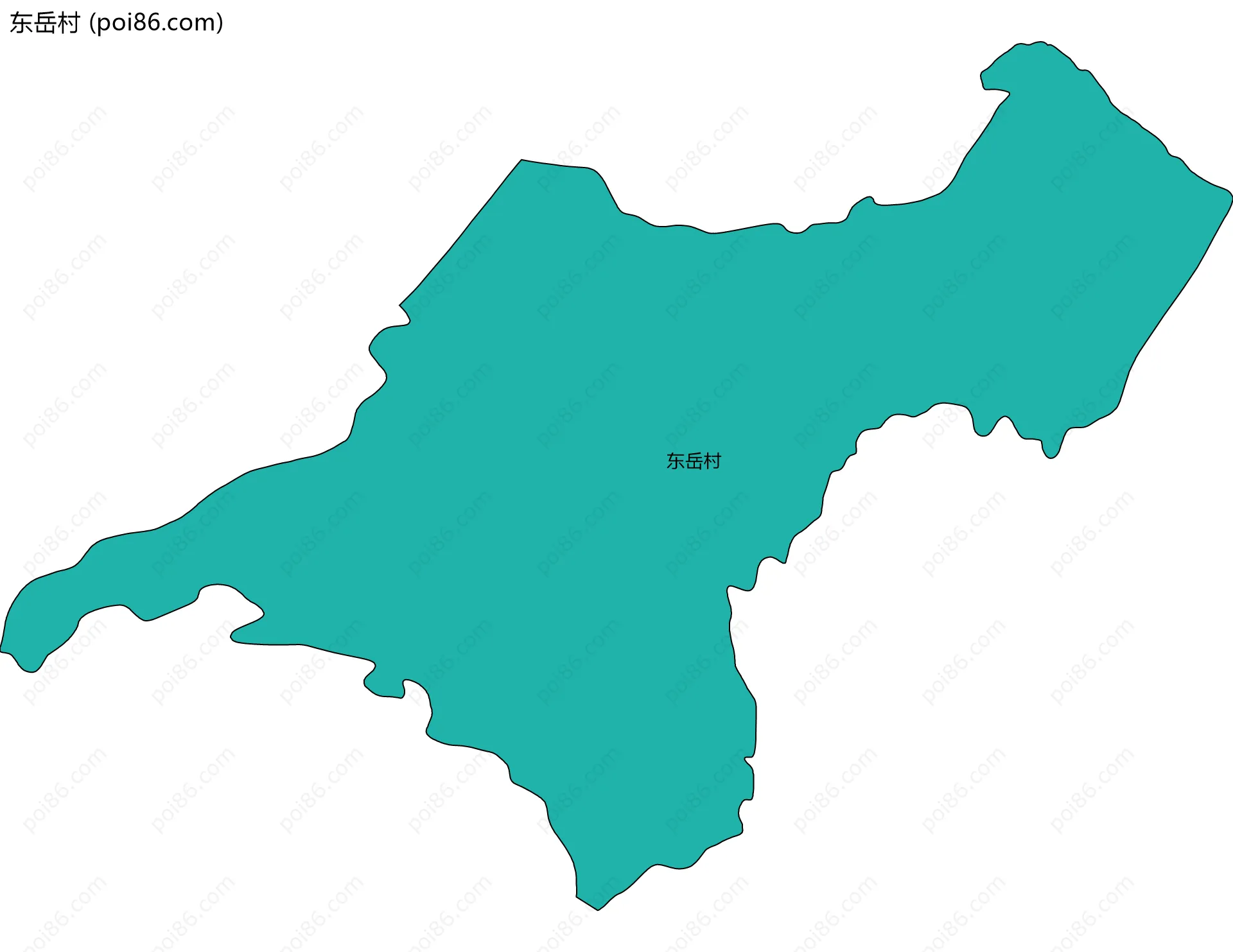 东岳村边界地图