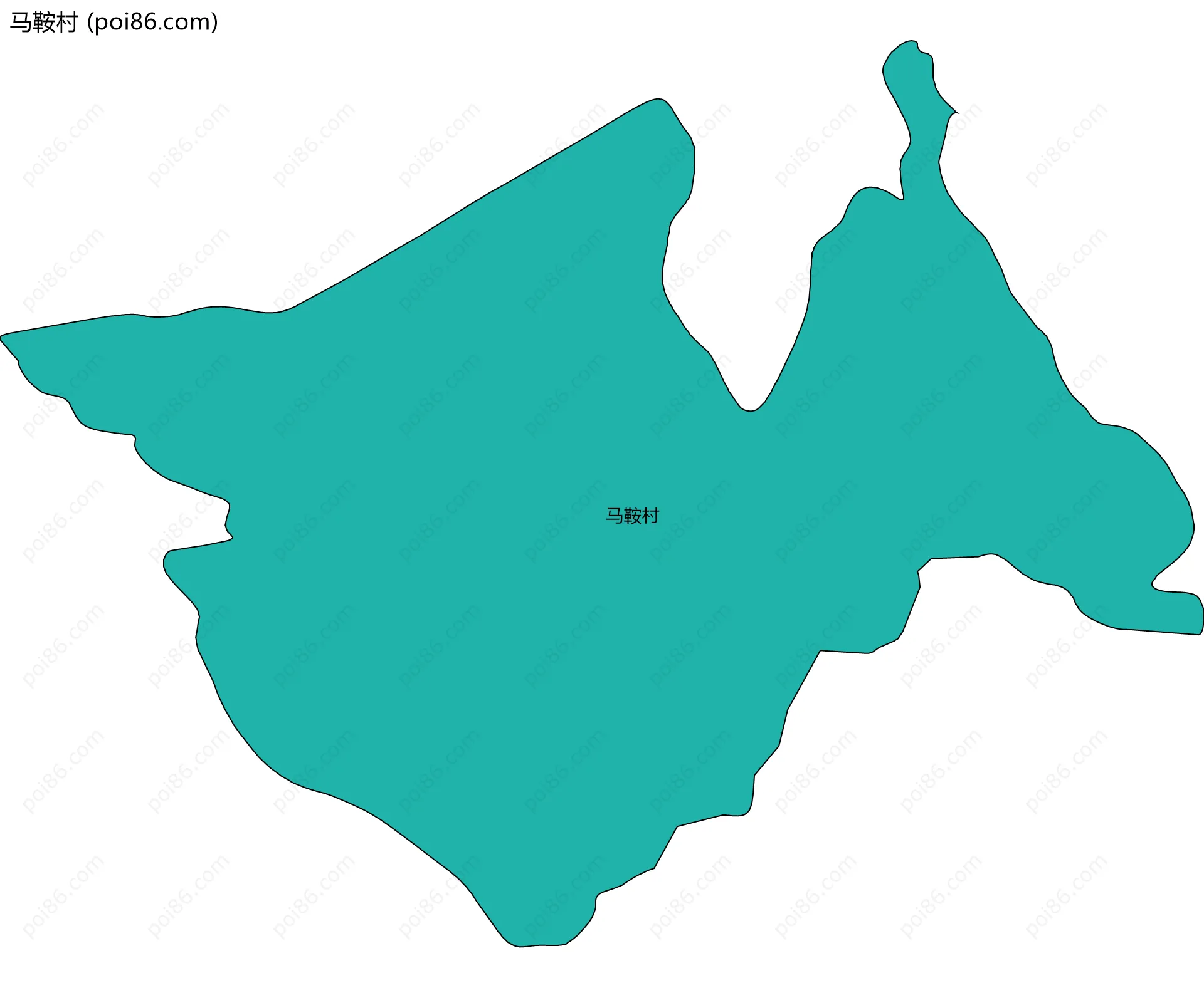 马鞍村边界地图