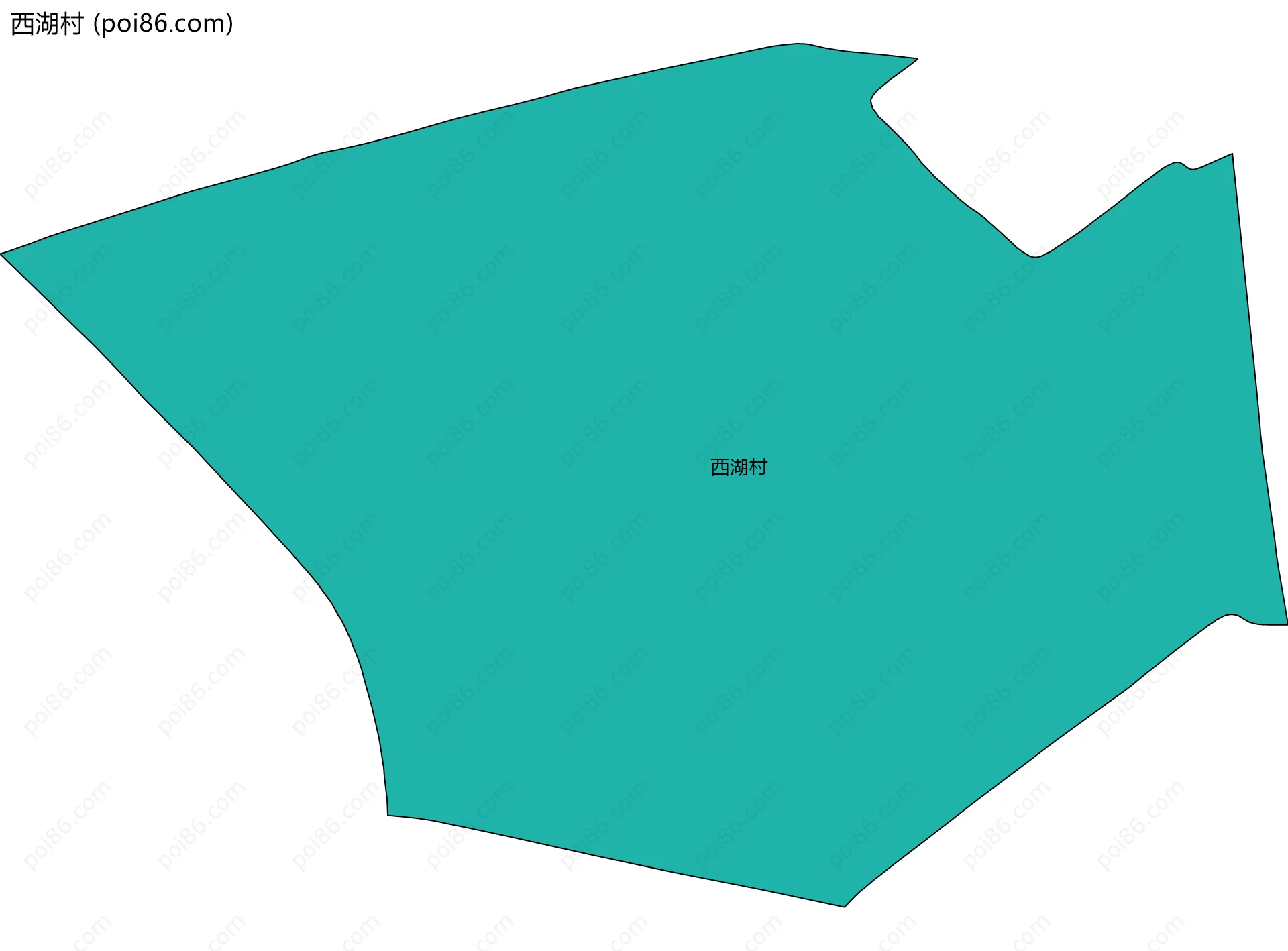 西湖村边界地图