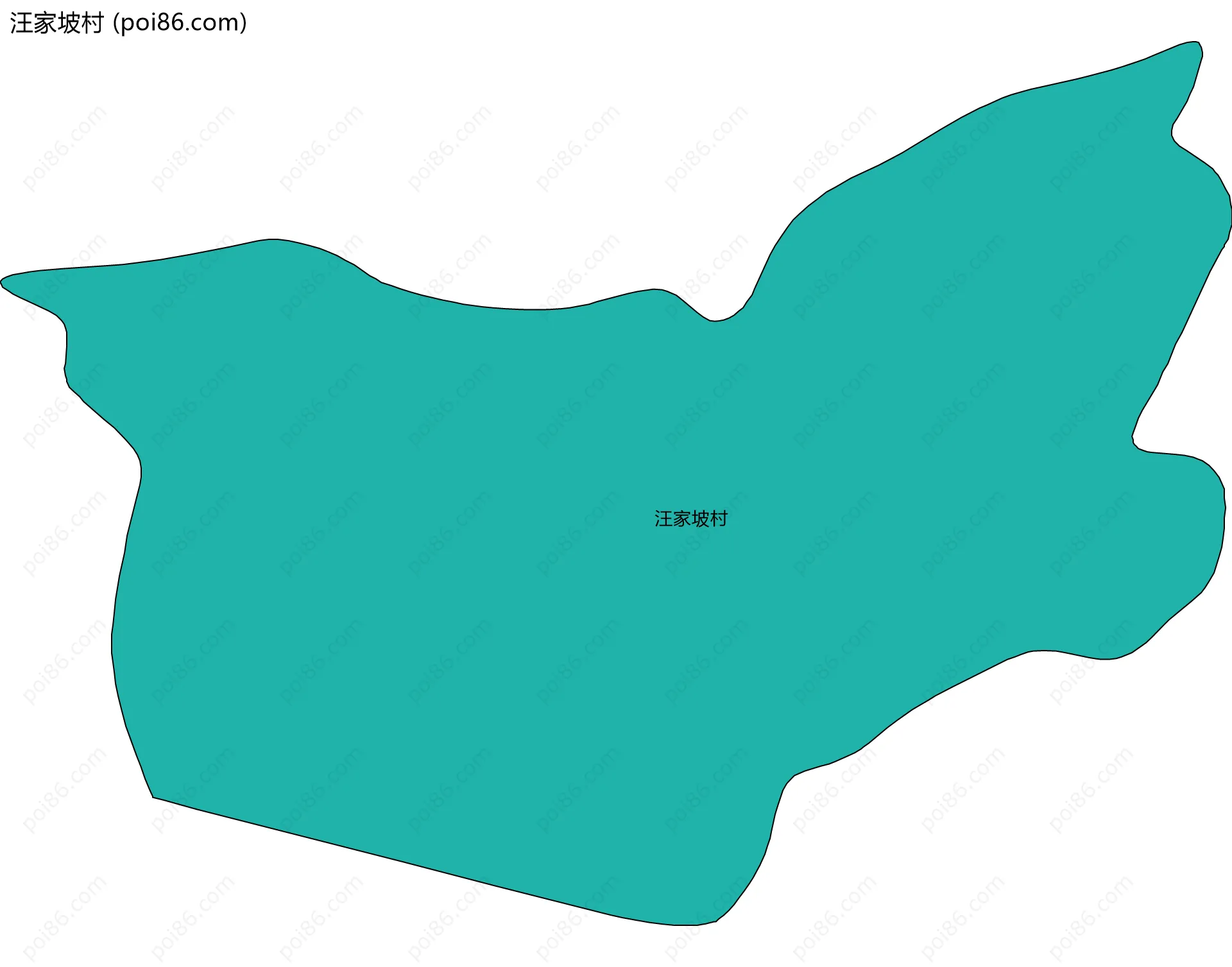 汪家坡村边界地图