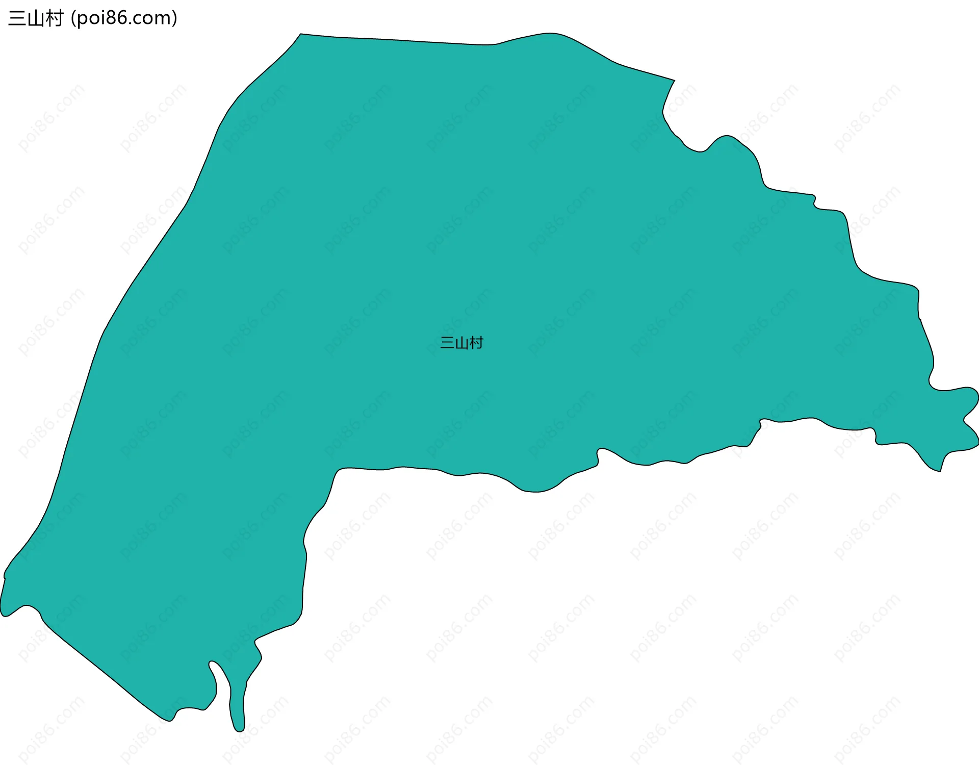 三山村边界地图