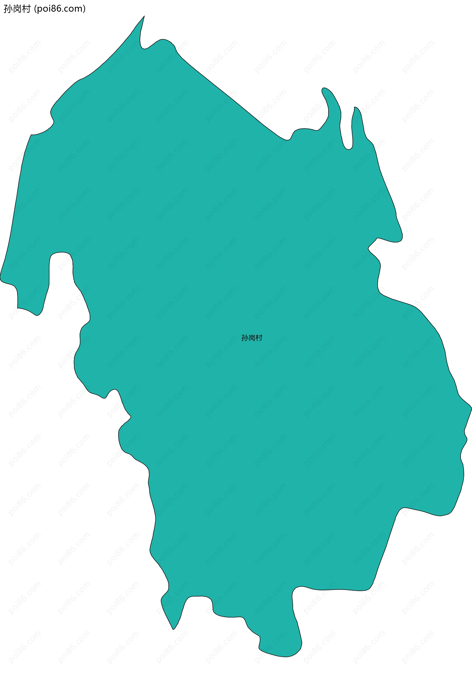 孙岗村边界地图