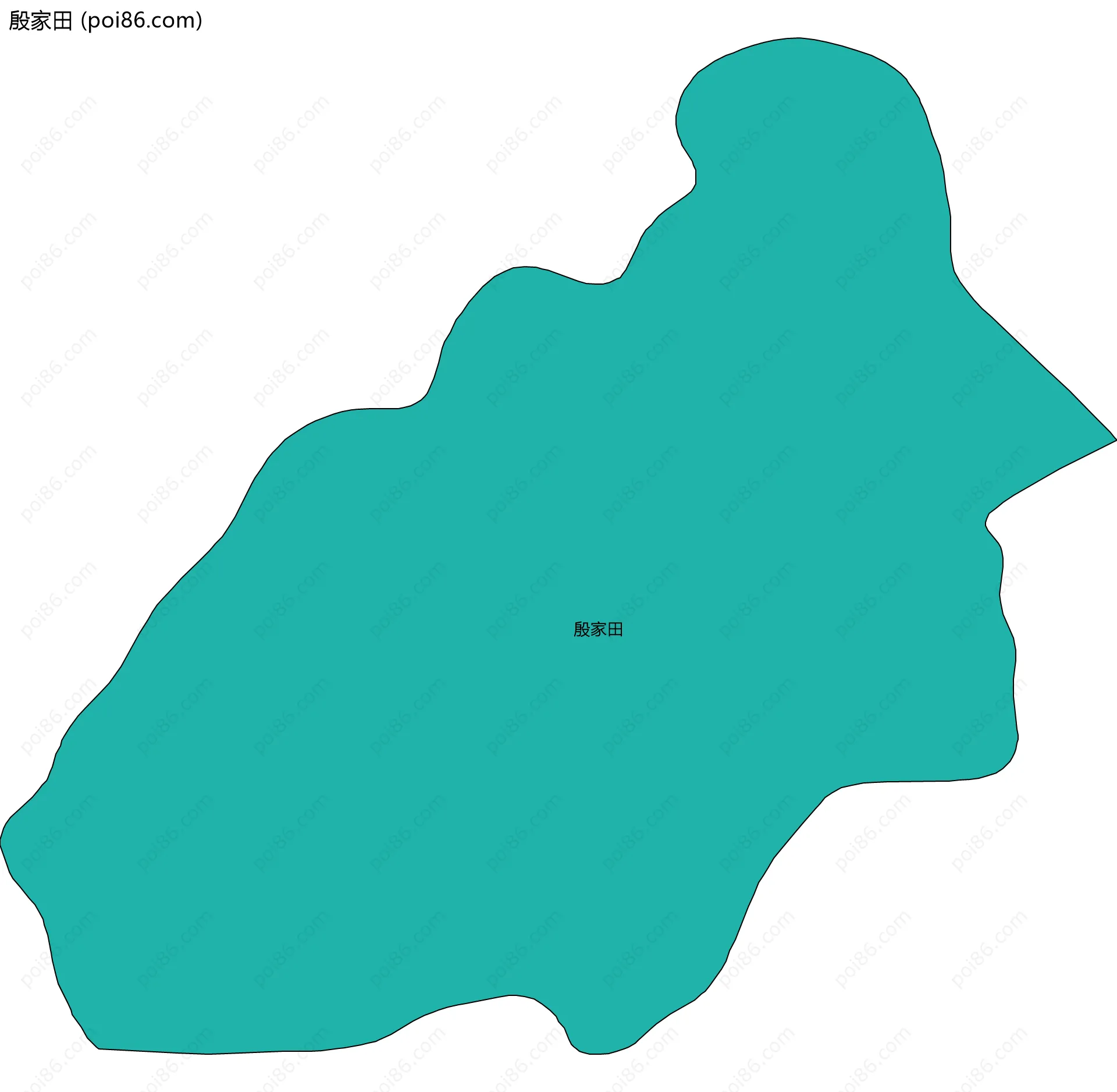 殷家田边界地图