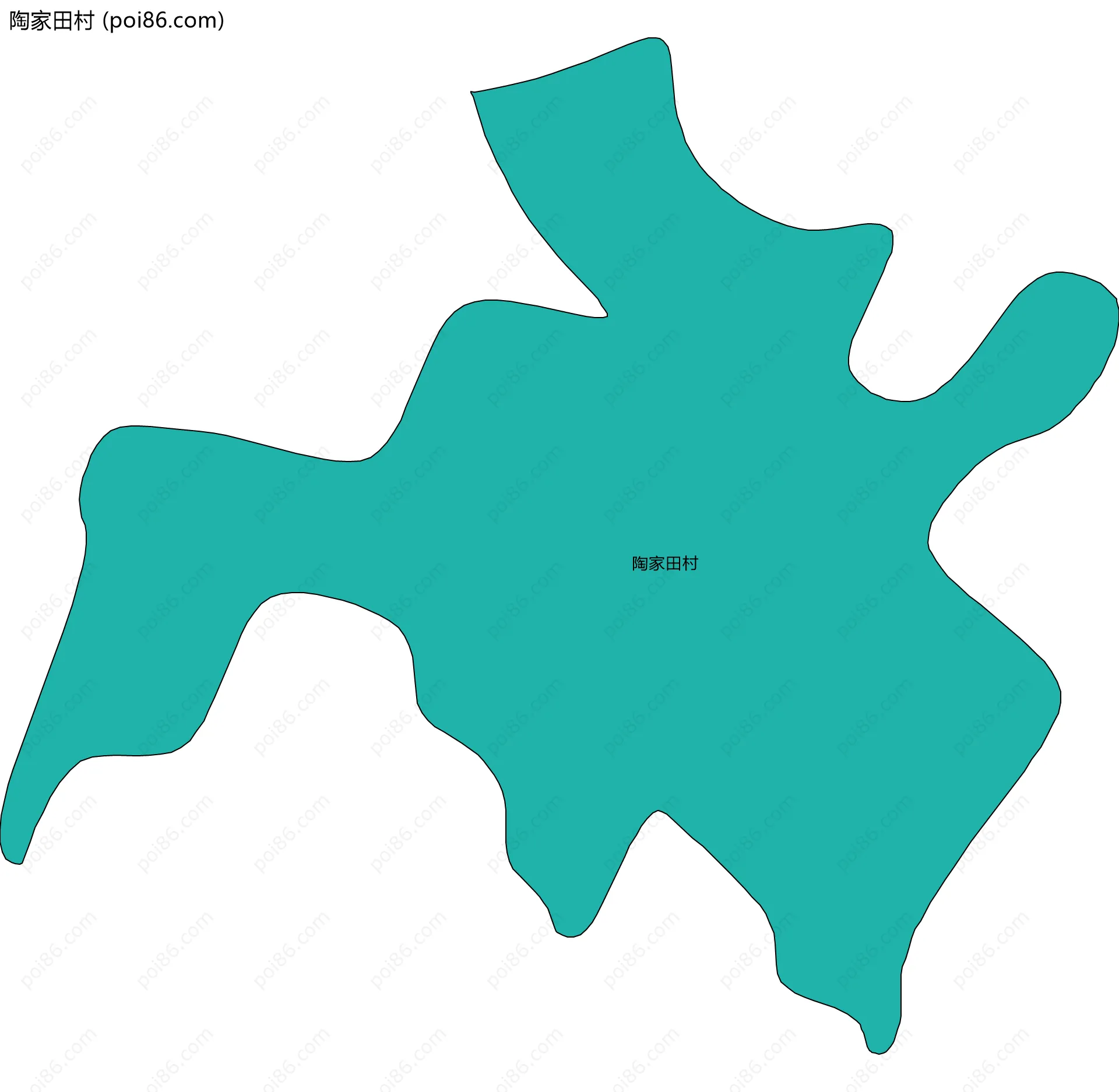 陶家田村边界地图