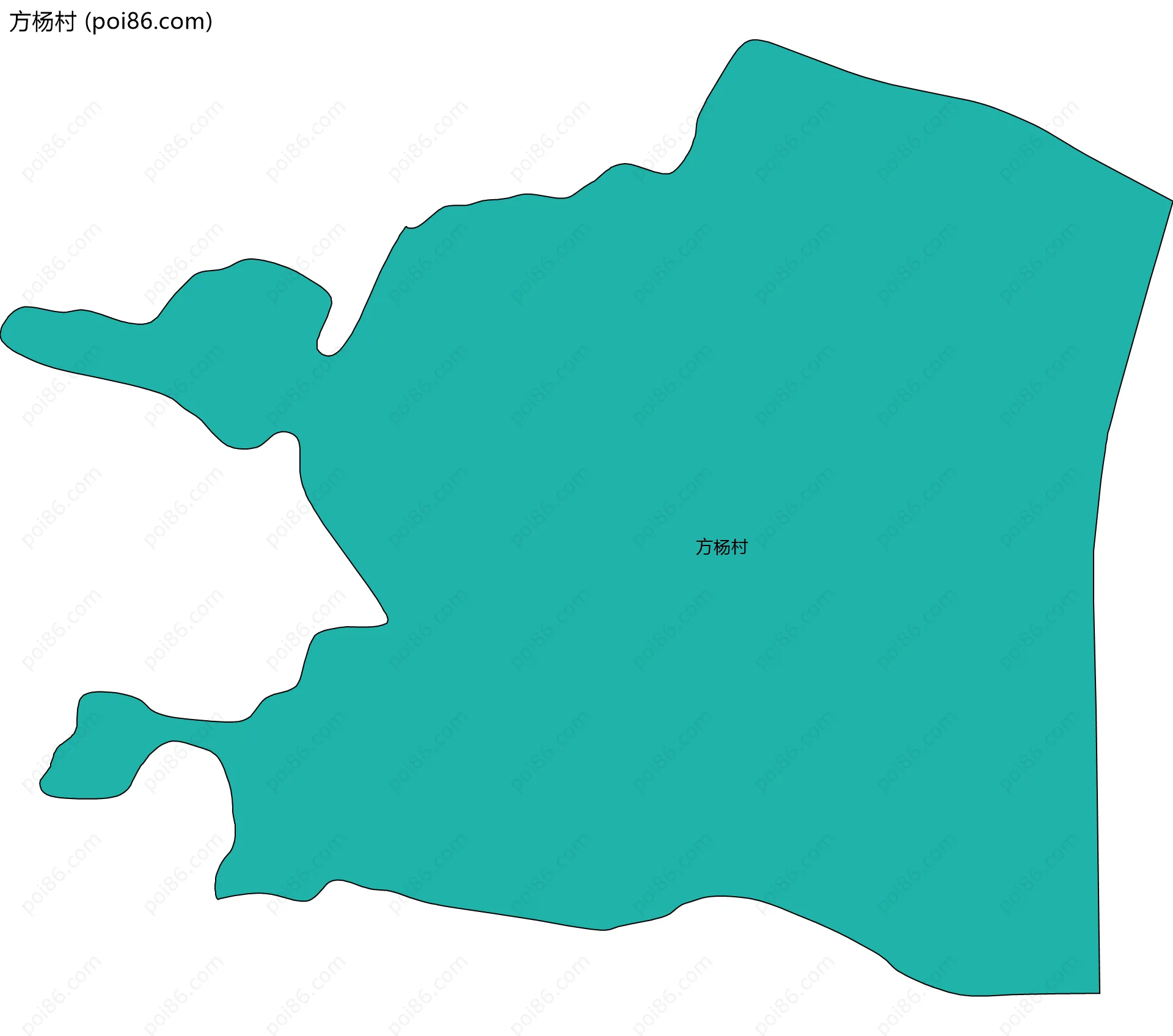 方杨村边界地图
