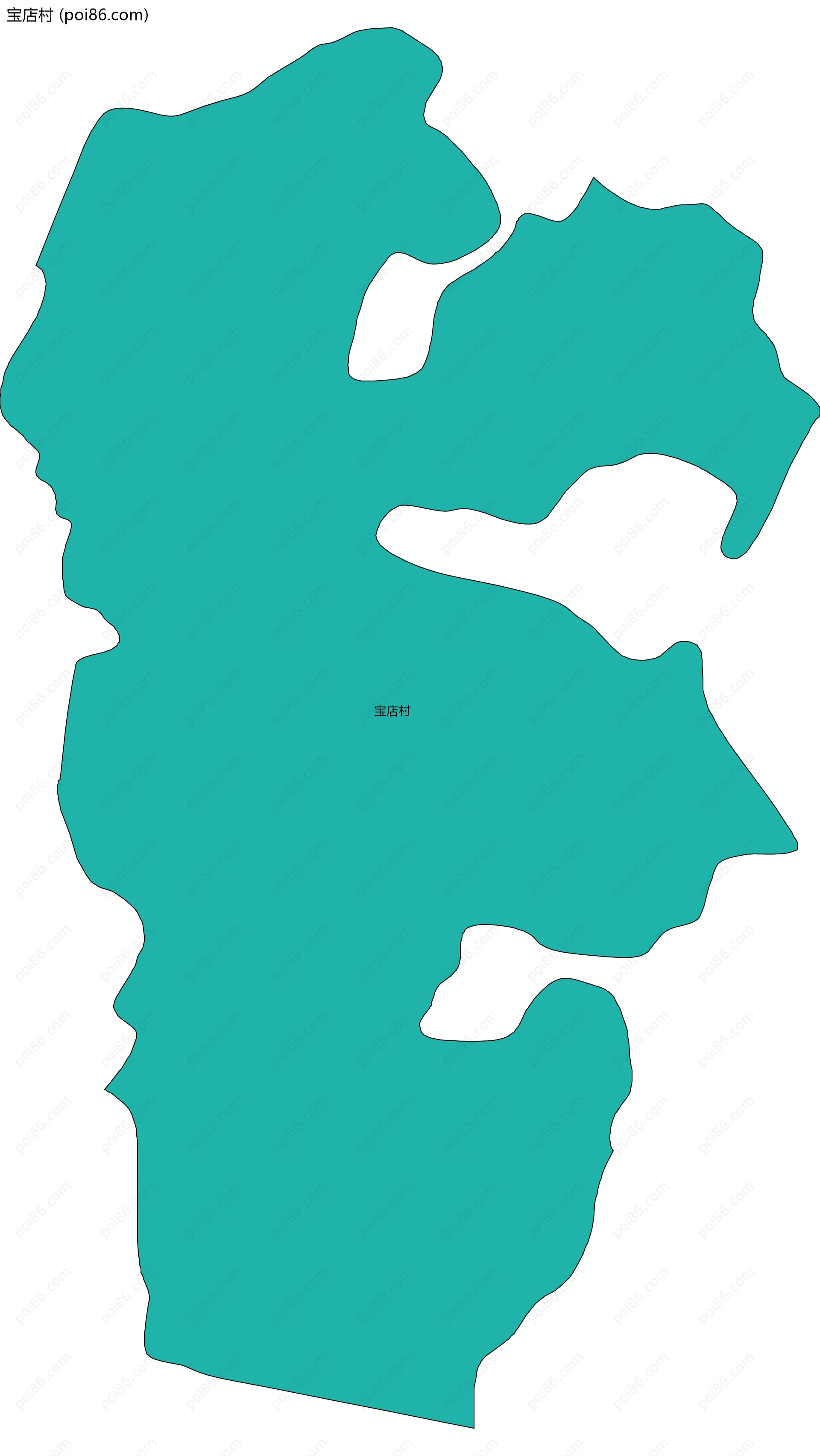 宝店村边界地图