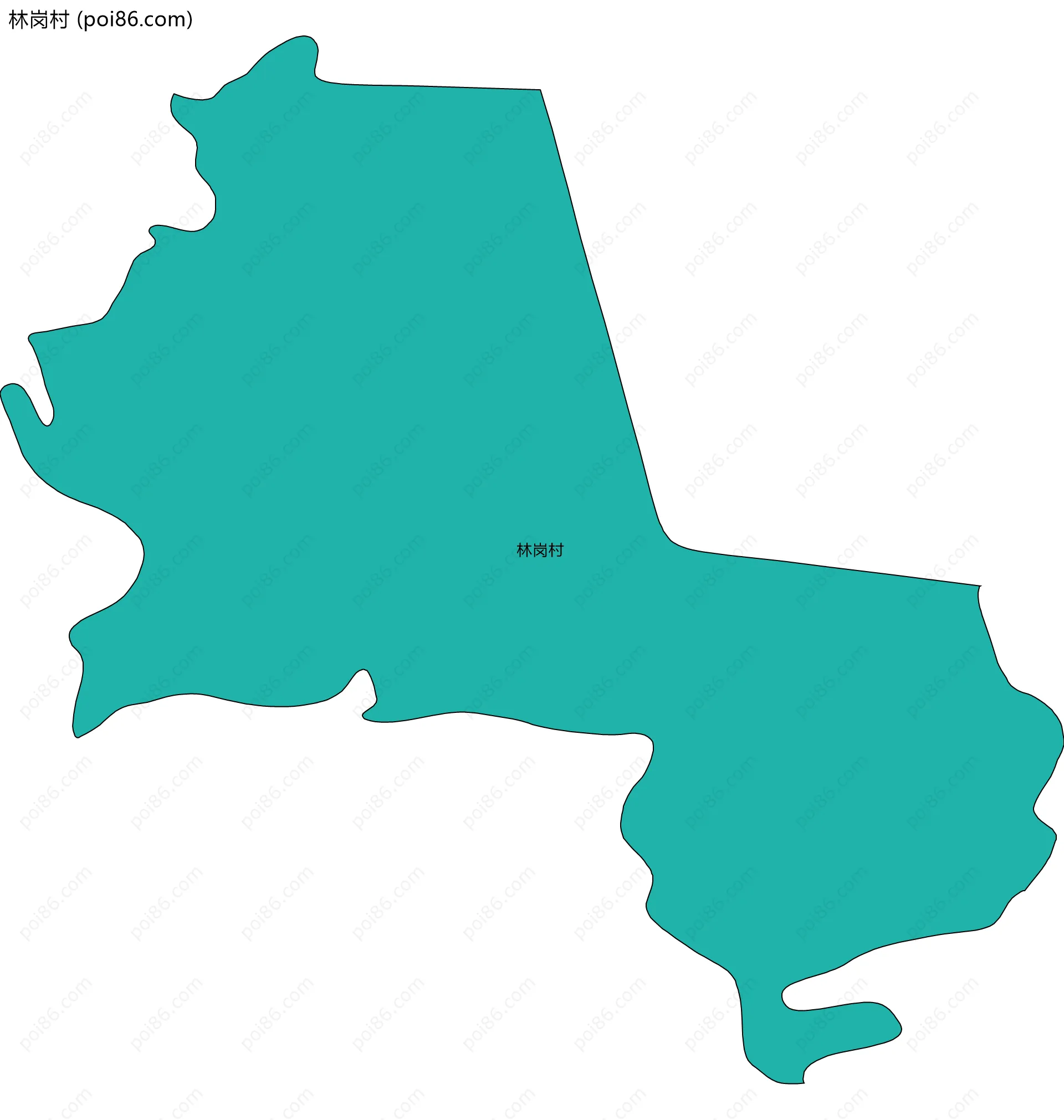 林岗村边界地图