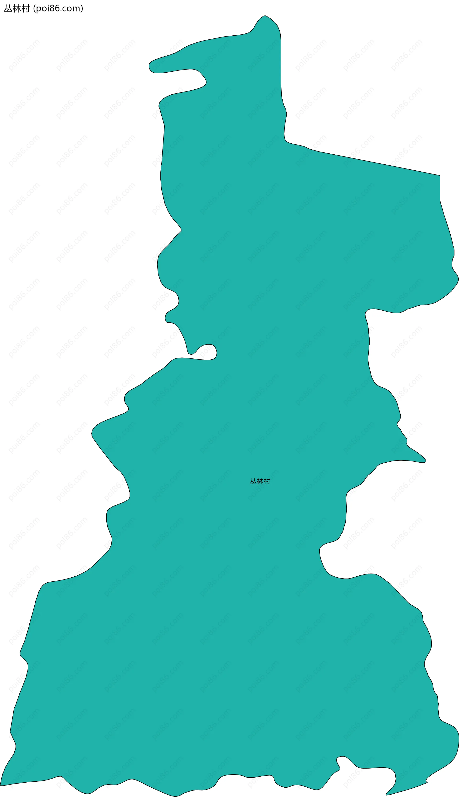 丛林村边界地图