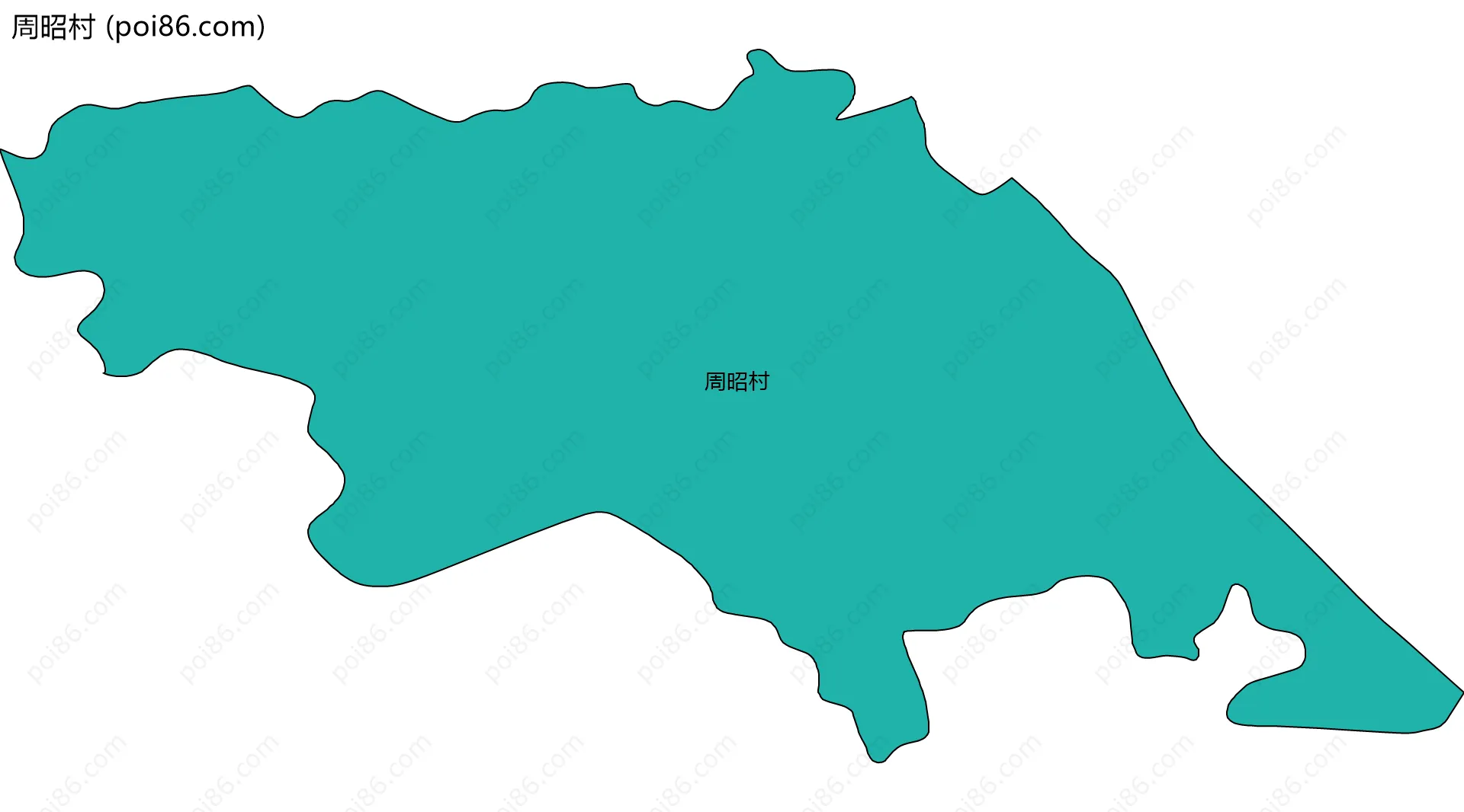 周昭村边界地图