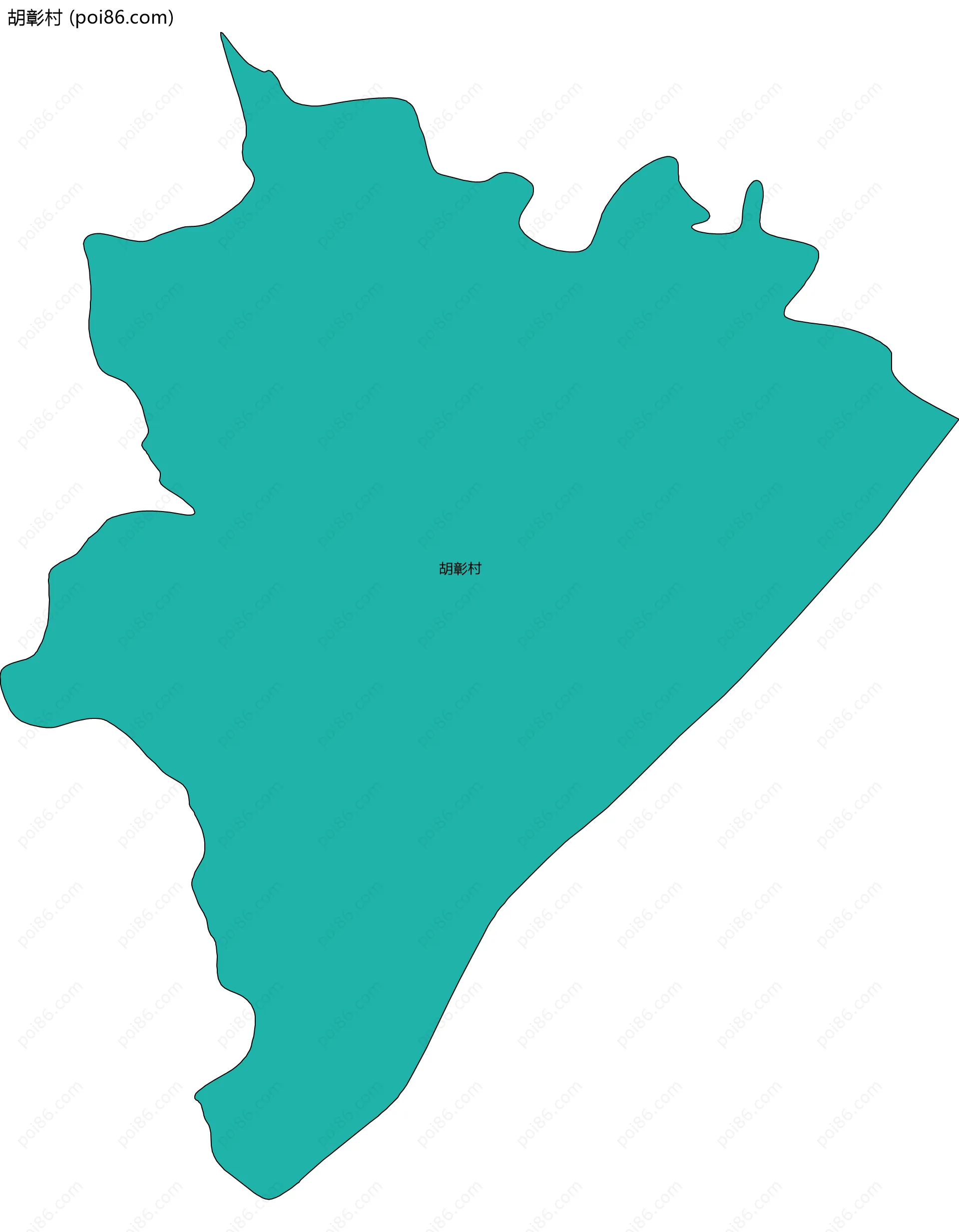 胡彰村边界地图