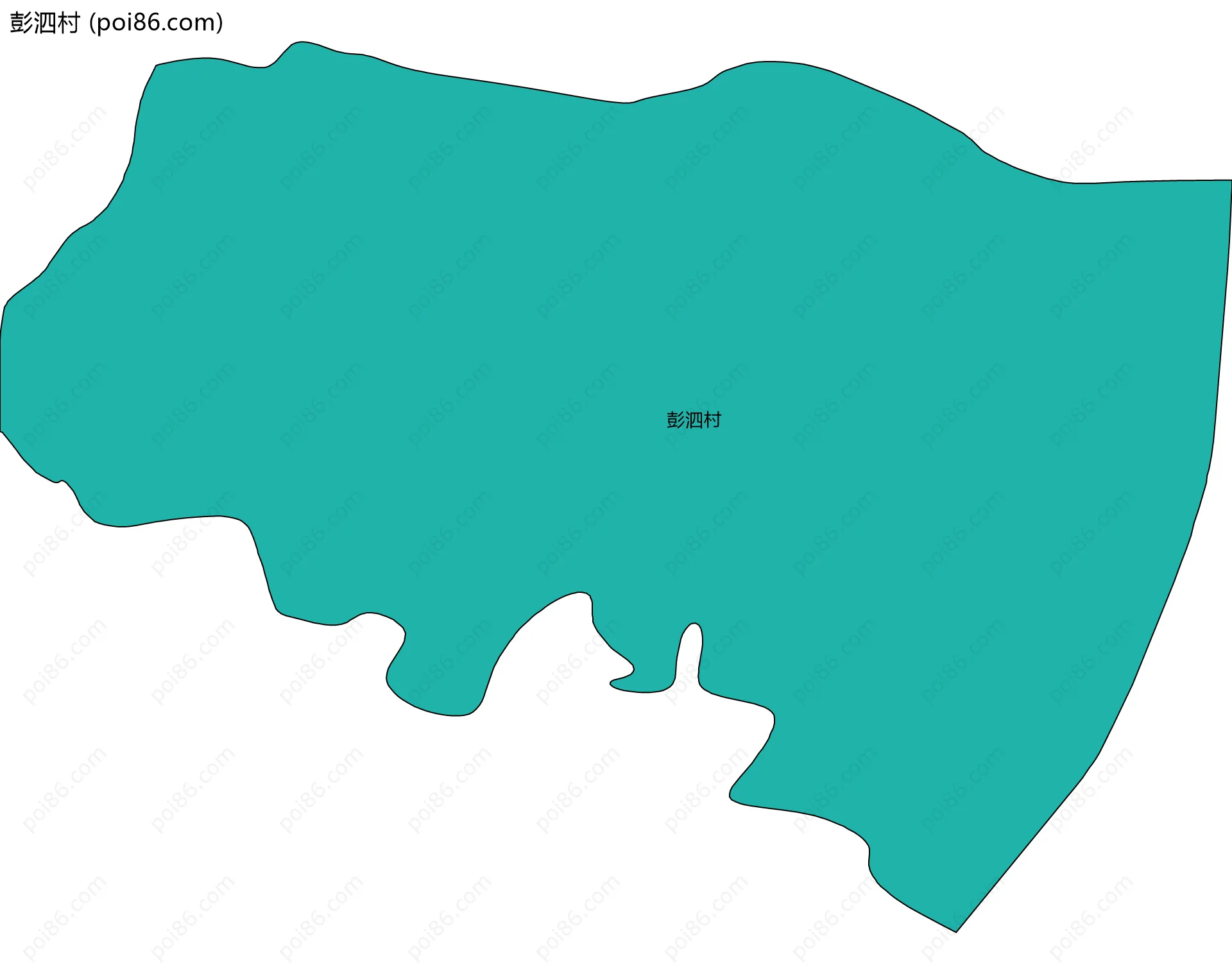 彭泗村边界地图