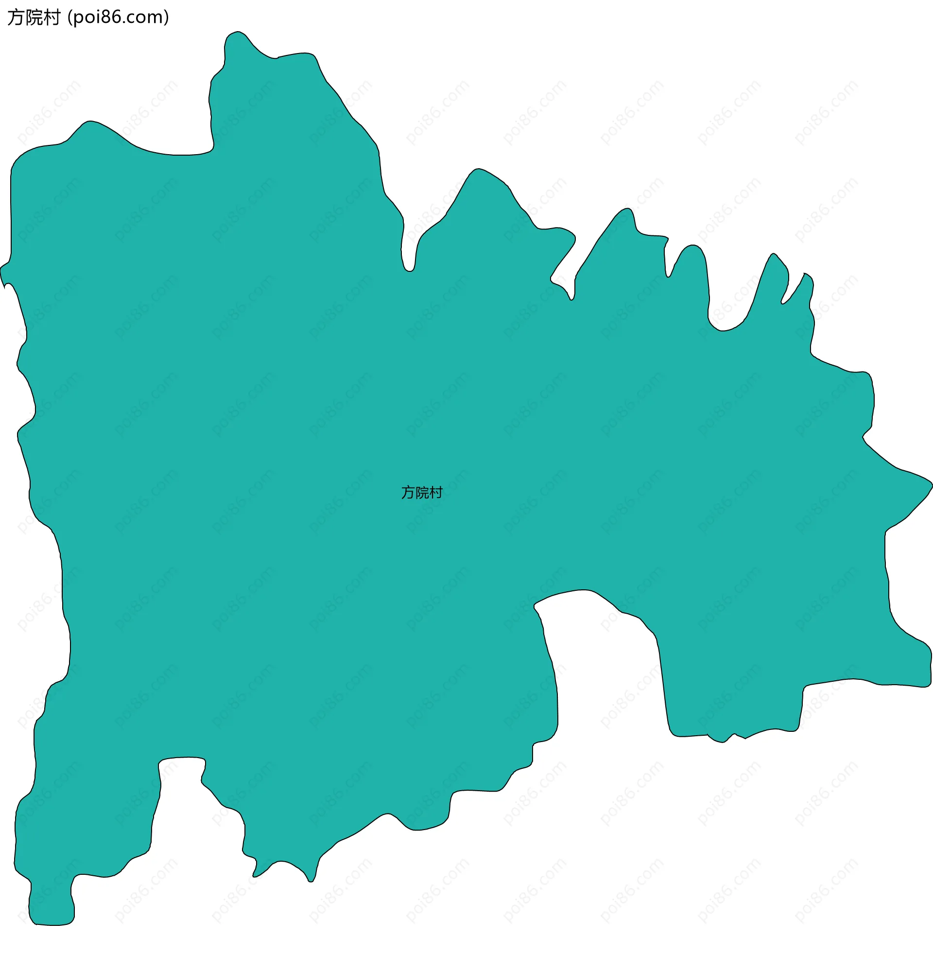 方院村边界地图