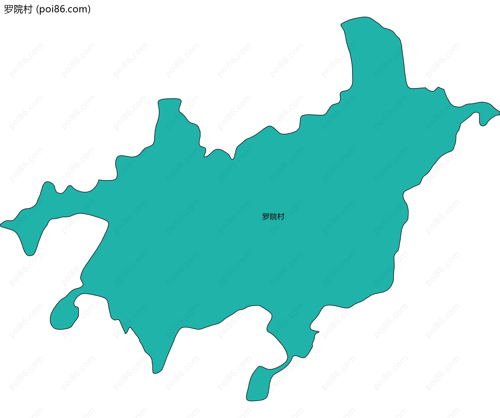 罗院村边界地图