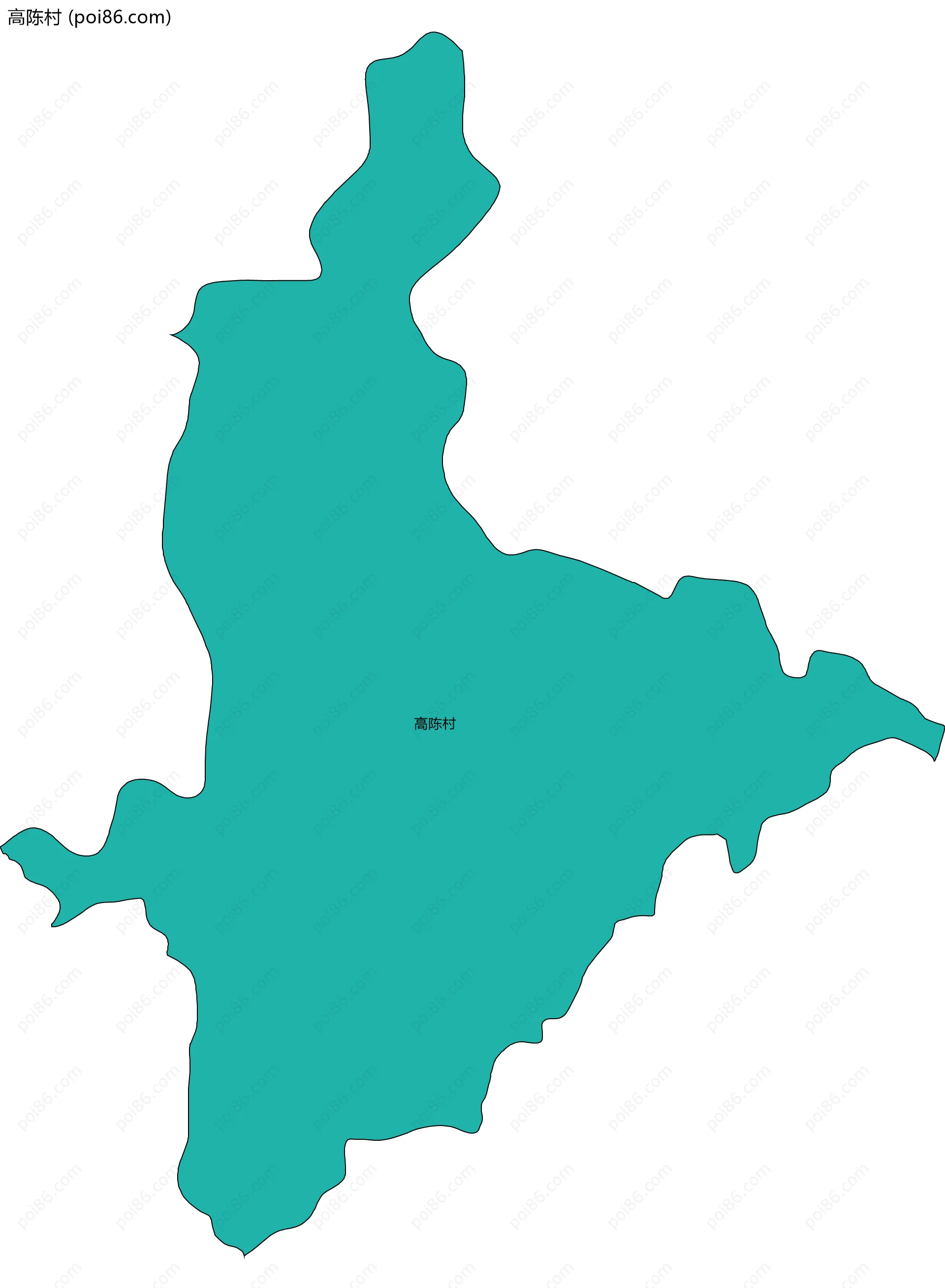 高陈村边界地图