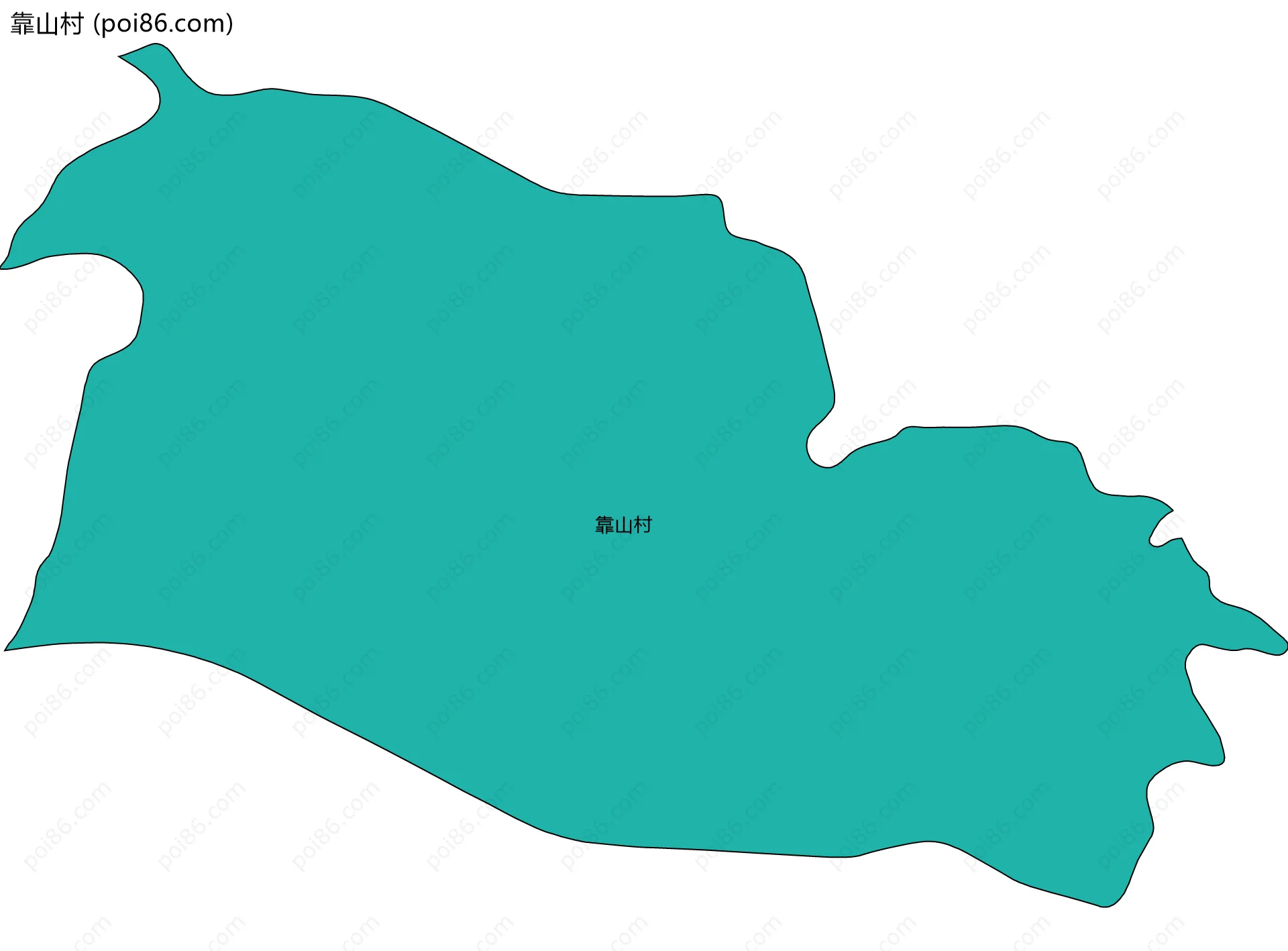 靠山村边界地图