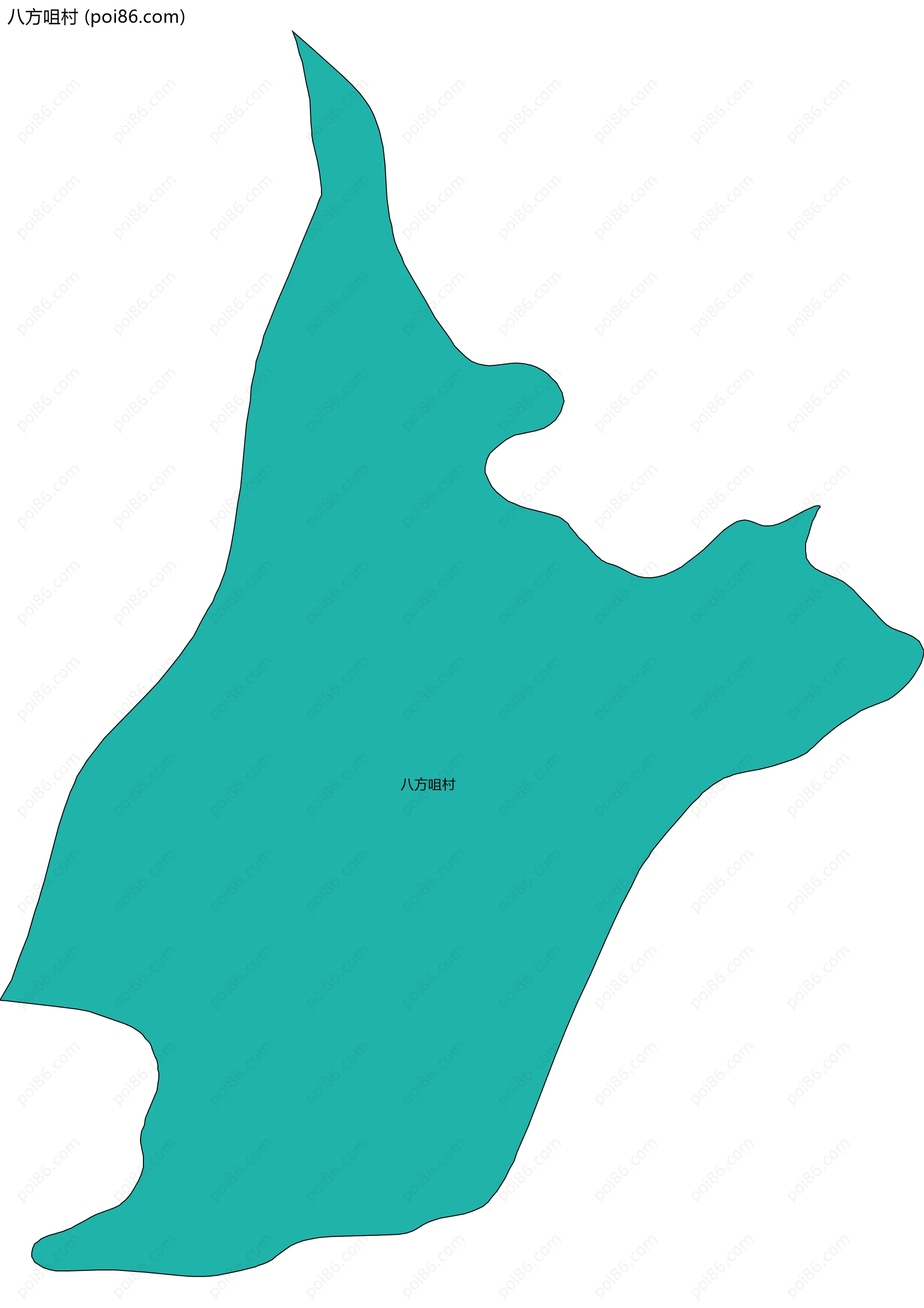 八方咀村边界地图