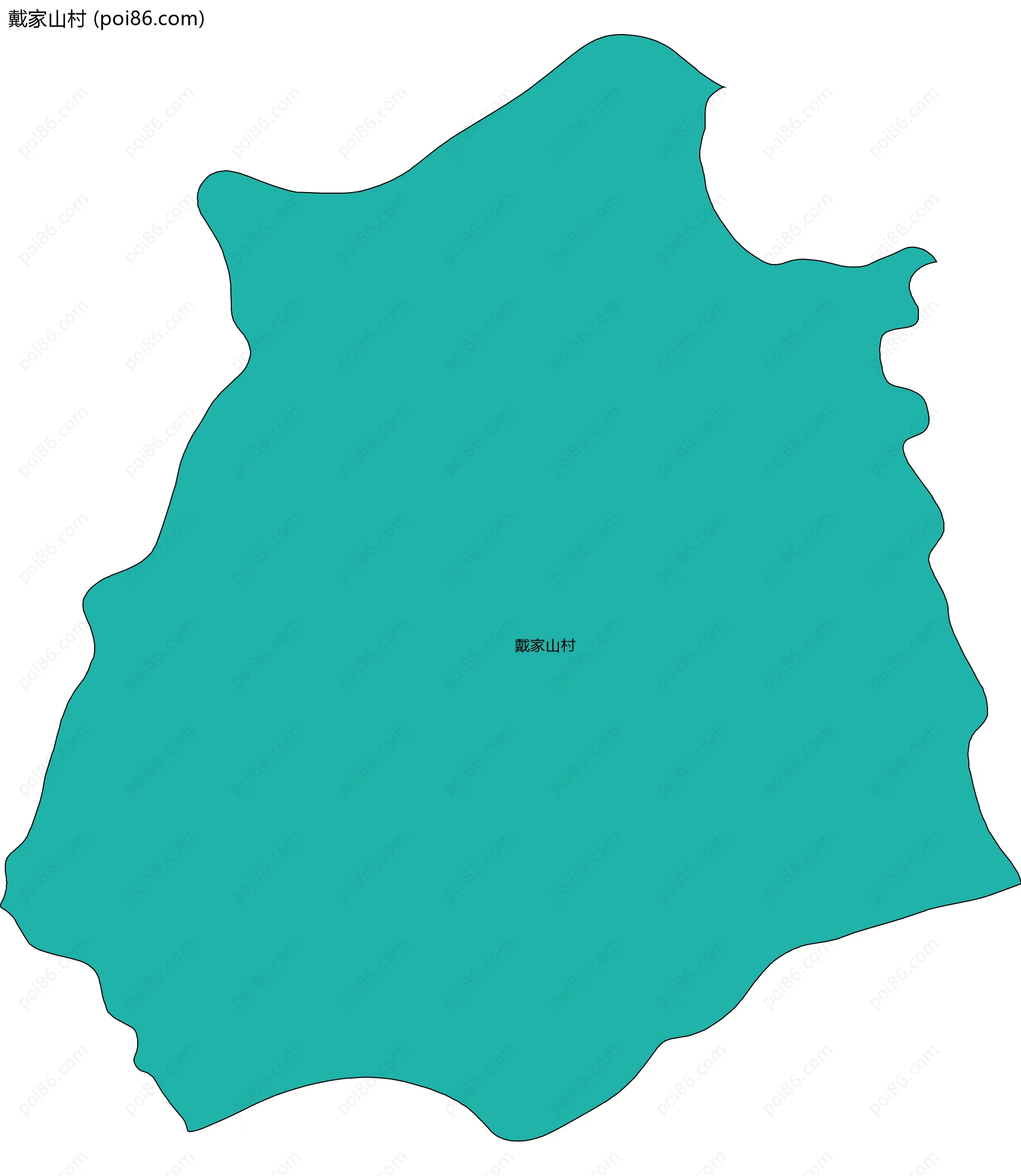 戴家山村边界地图