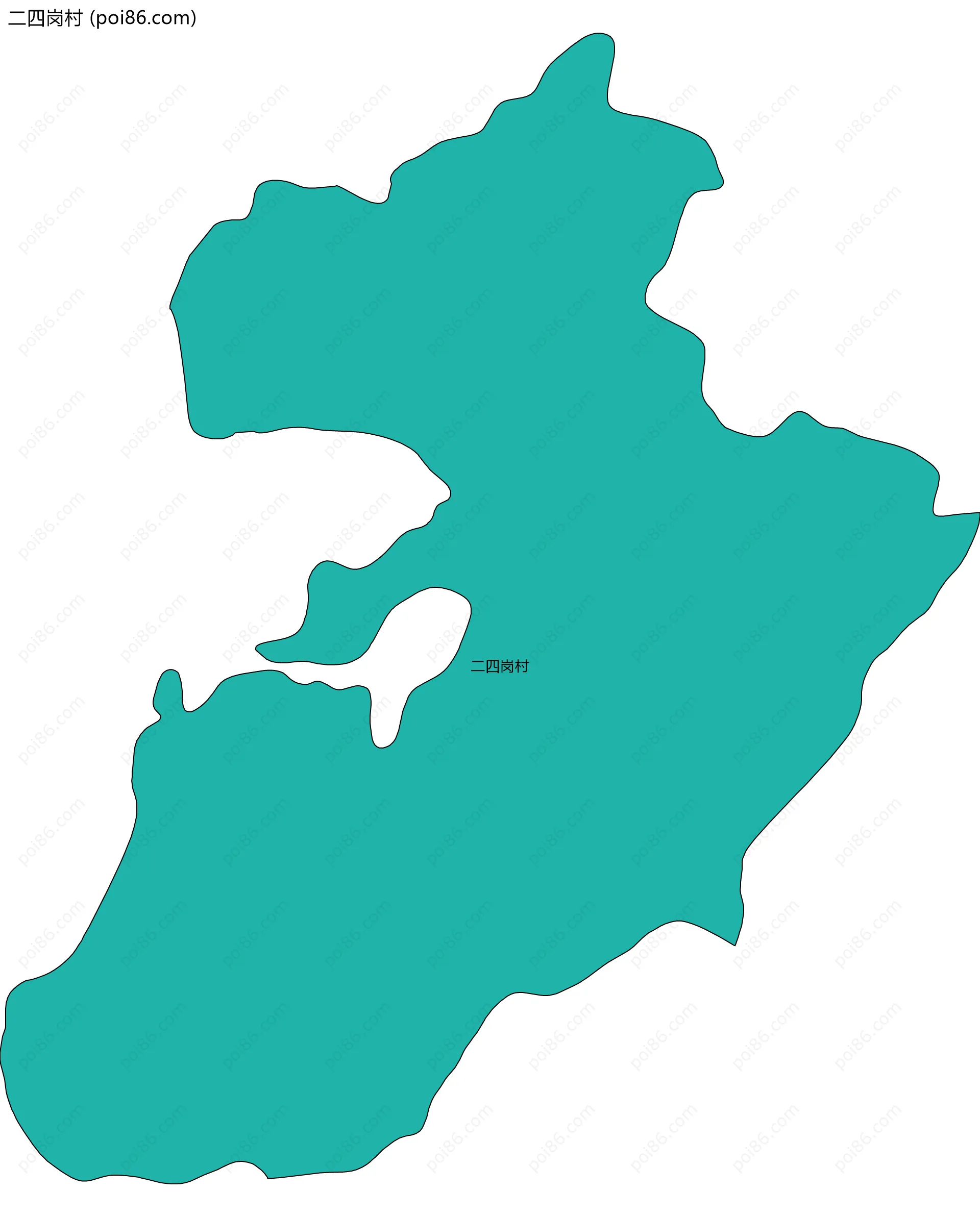 二四岗村边界地图