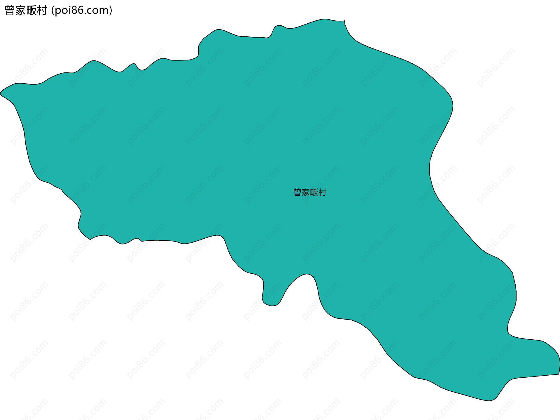 曾家畈村边界地图