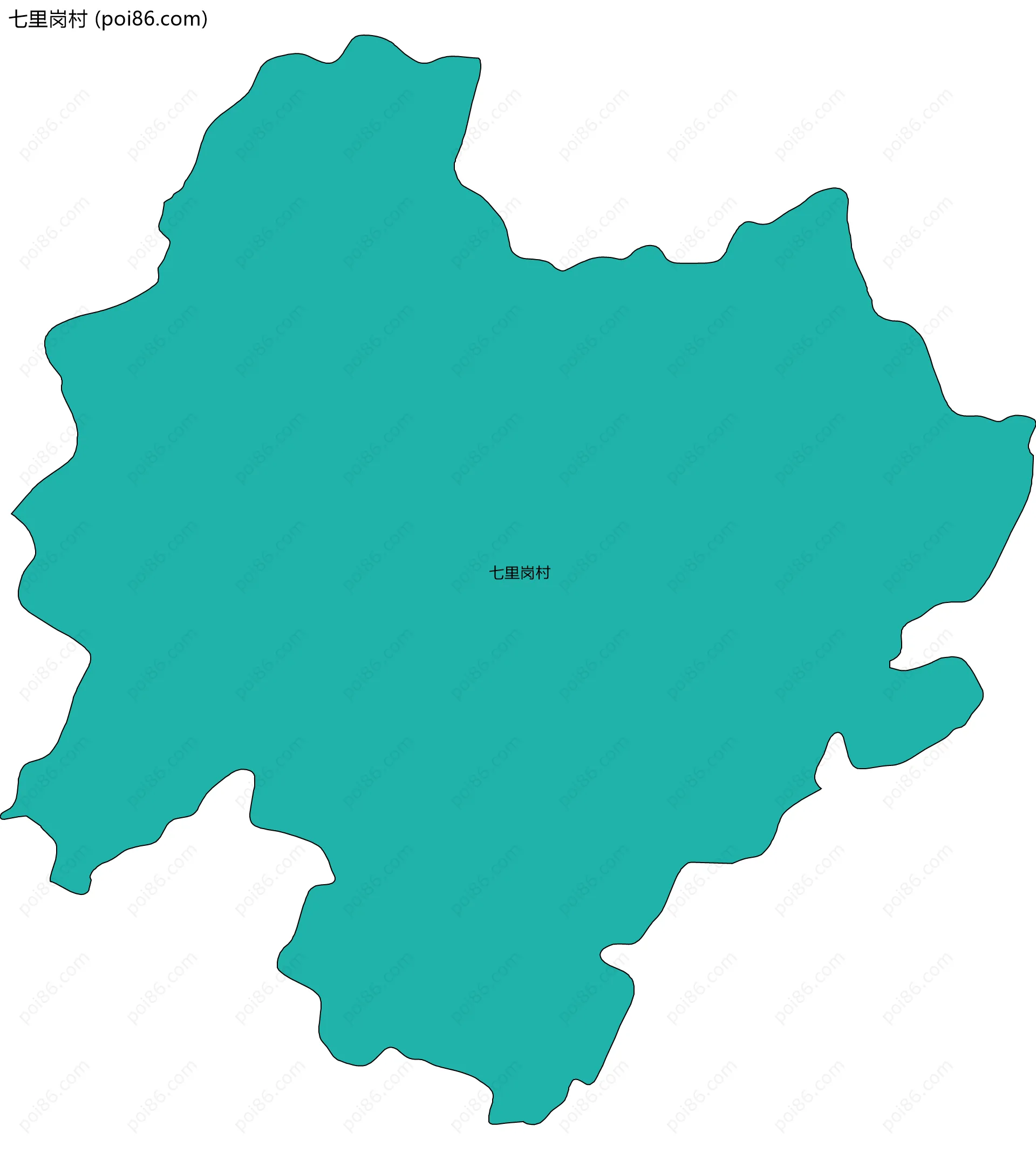 七里岗村边界地图