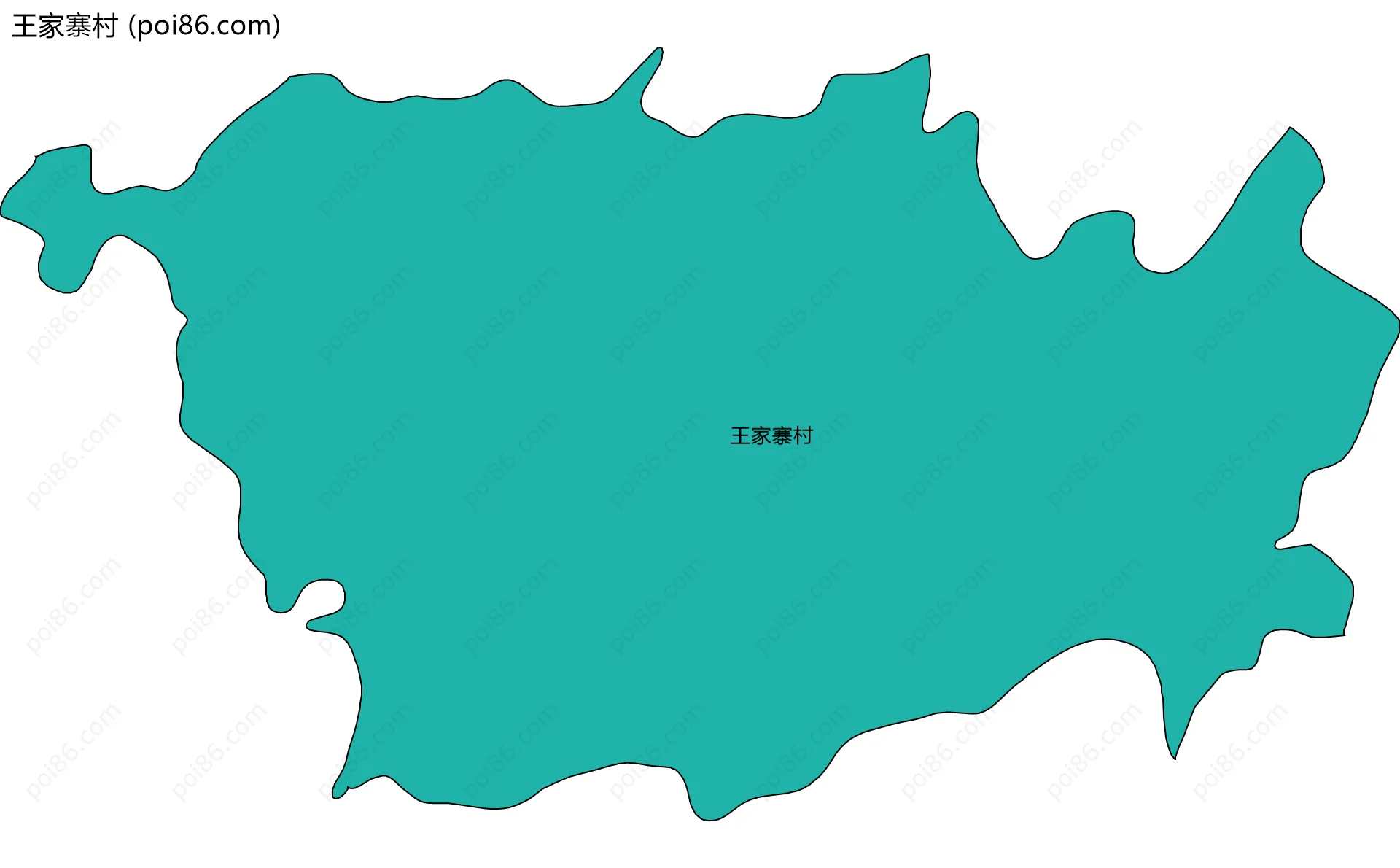 王家寨村边界地图