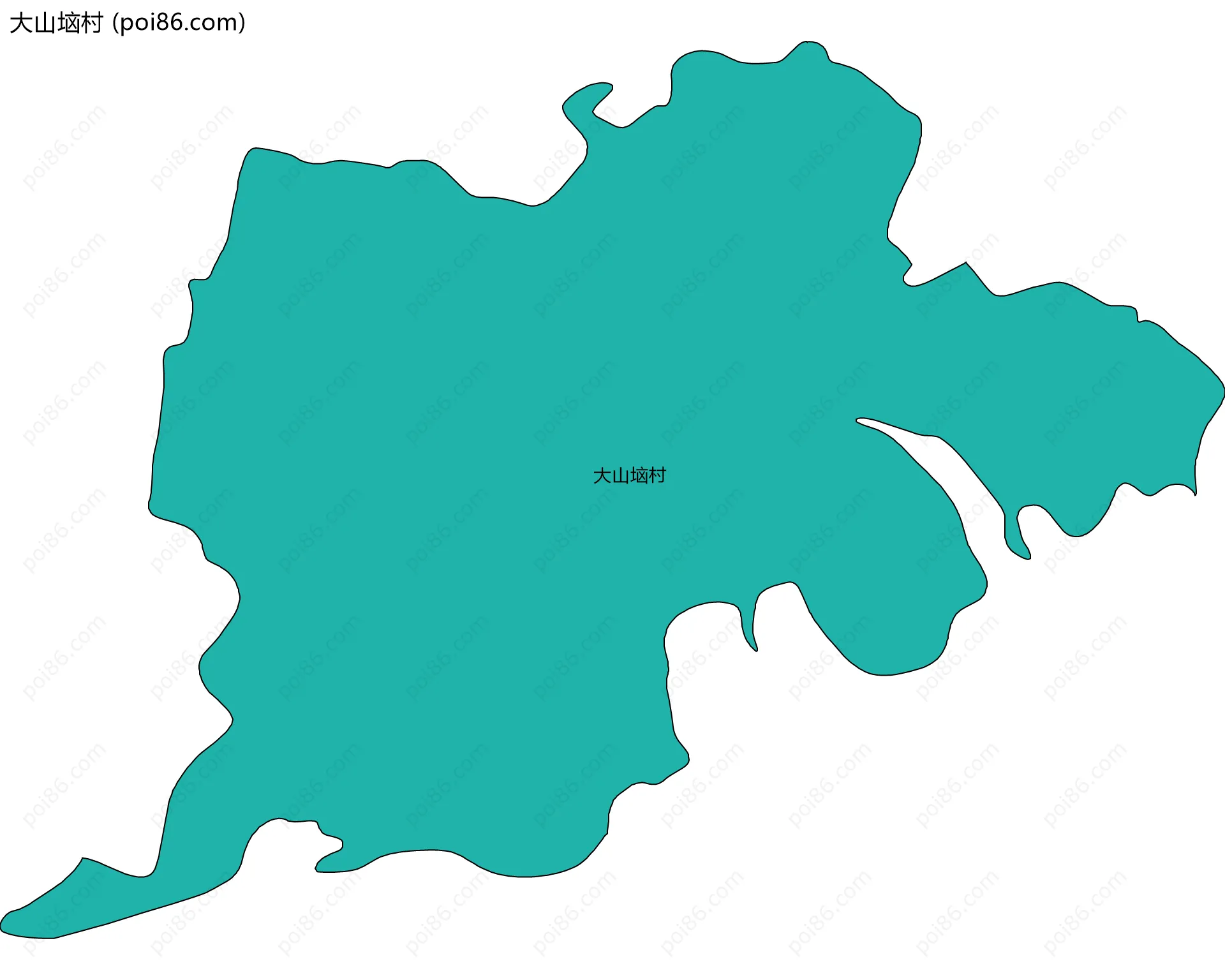 大山垴村边界地图