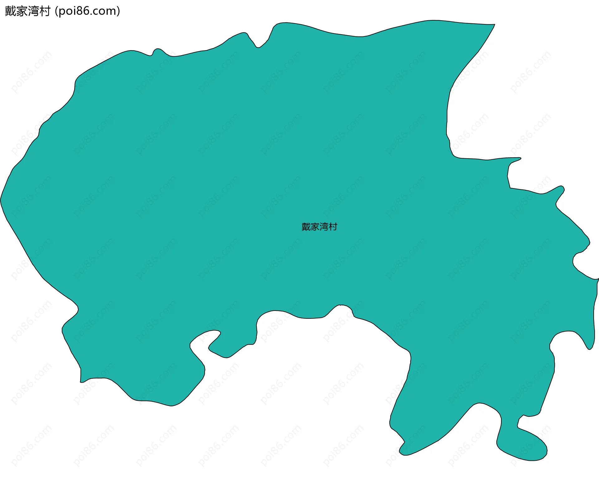 戴家湾村边界地图