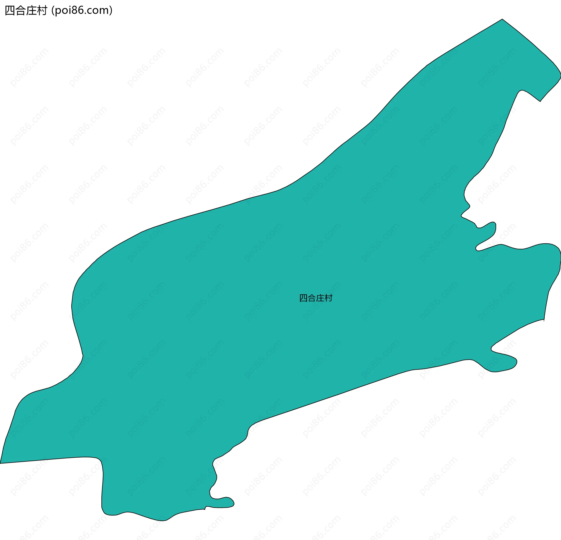 四合庄村边界地图