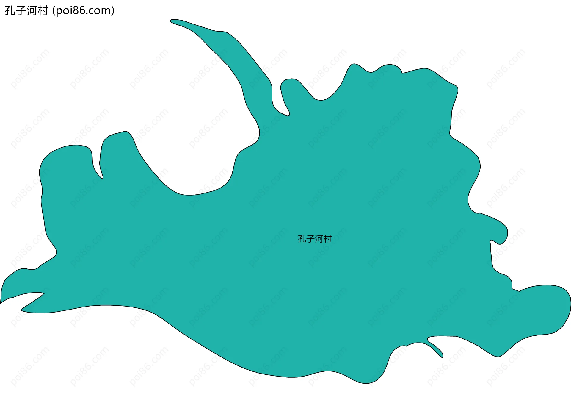 孔子河村边界地图