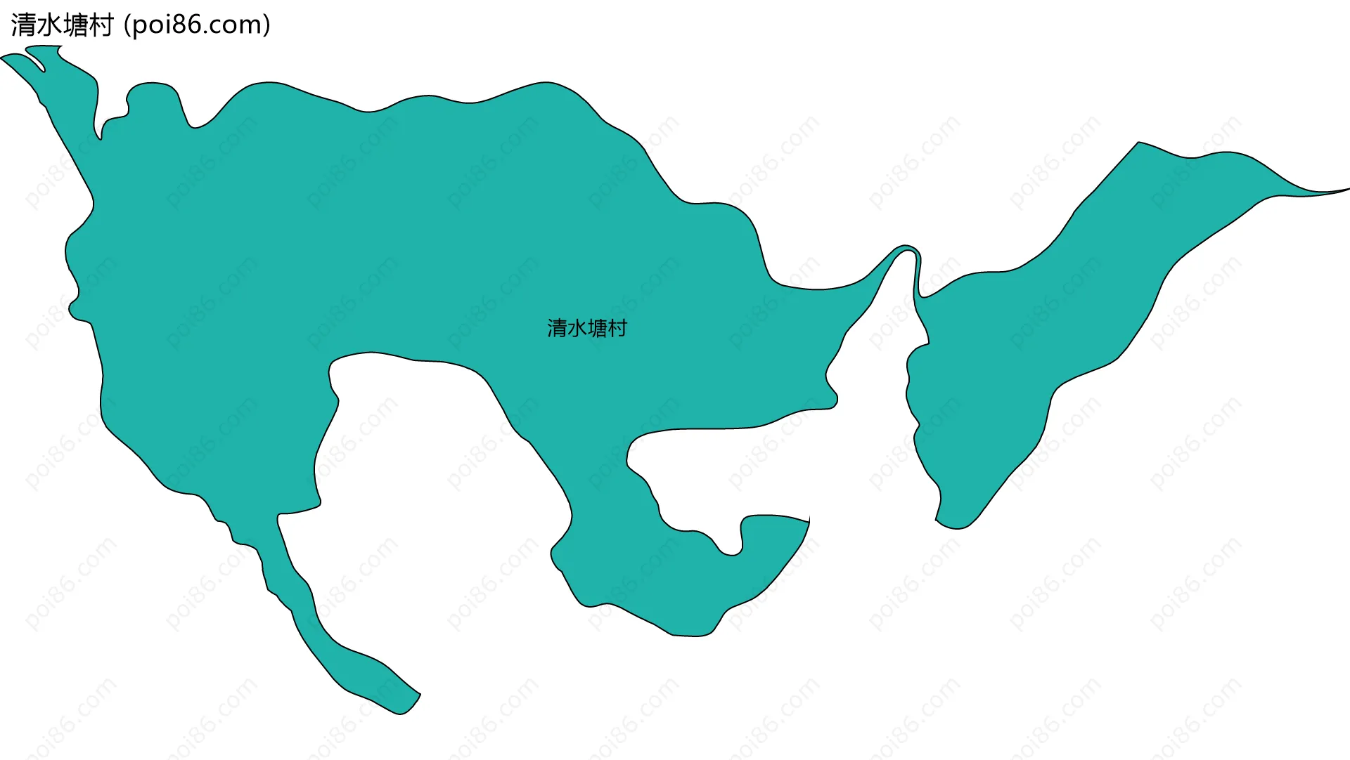 清水塘村边界地图