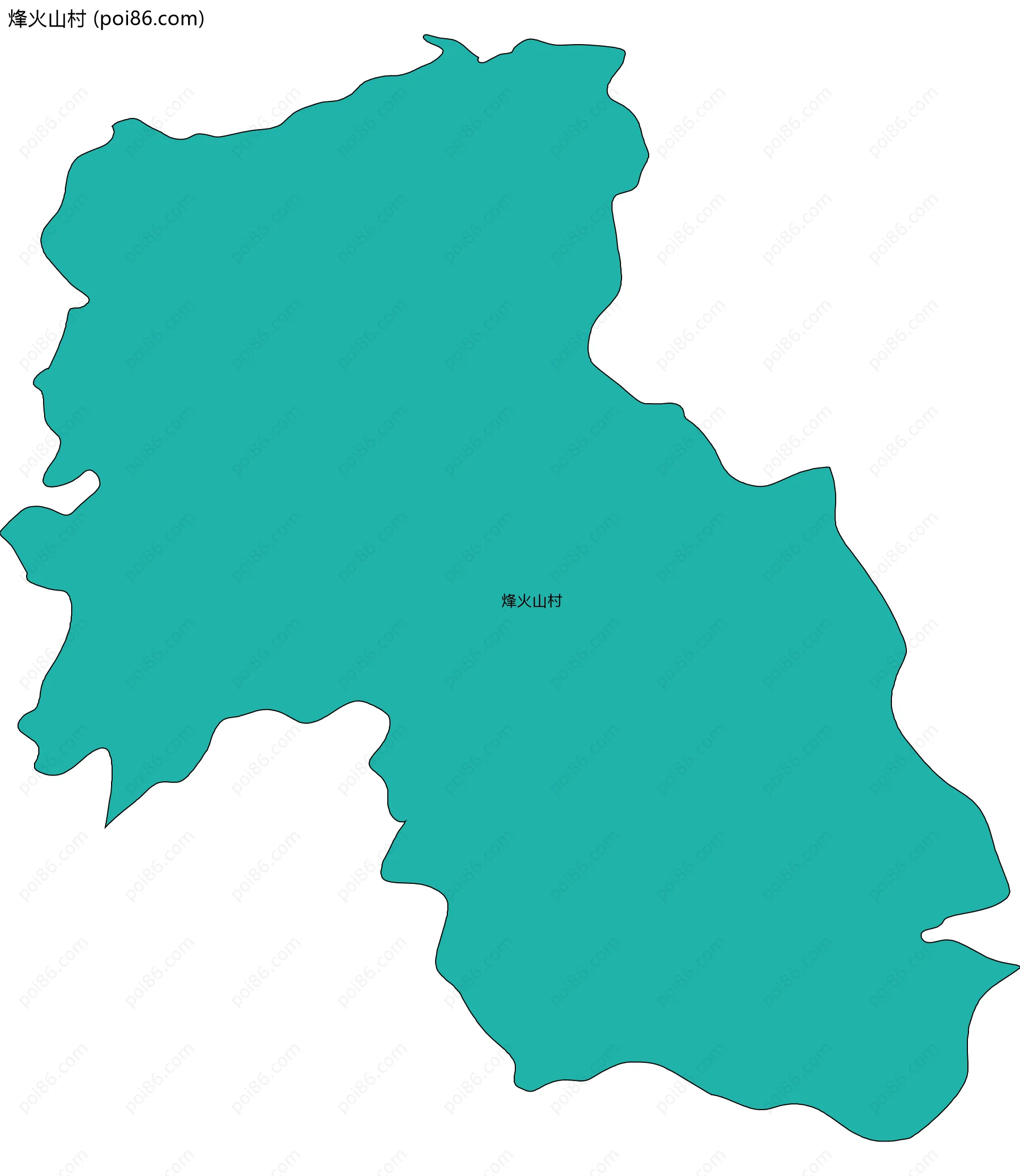 烽火山村边界地图